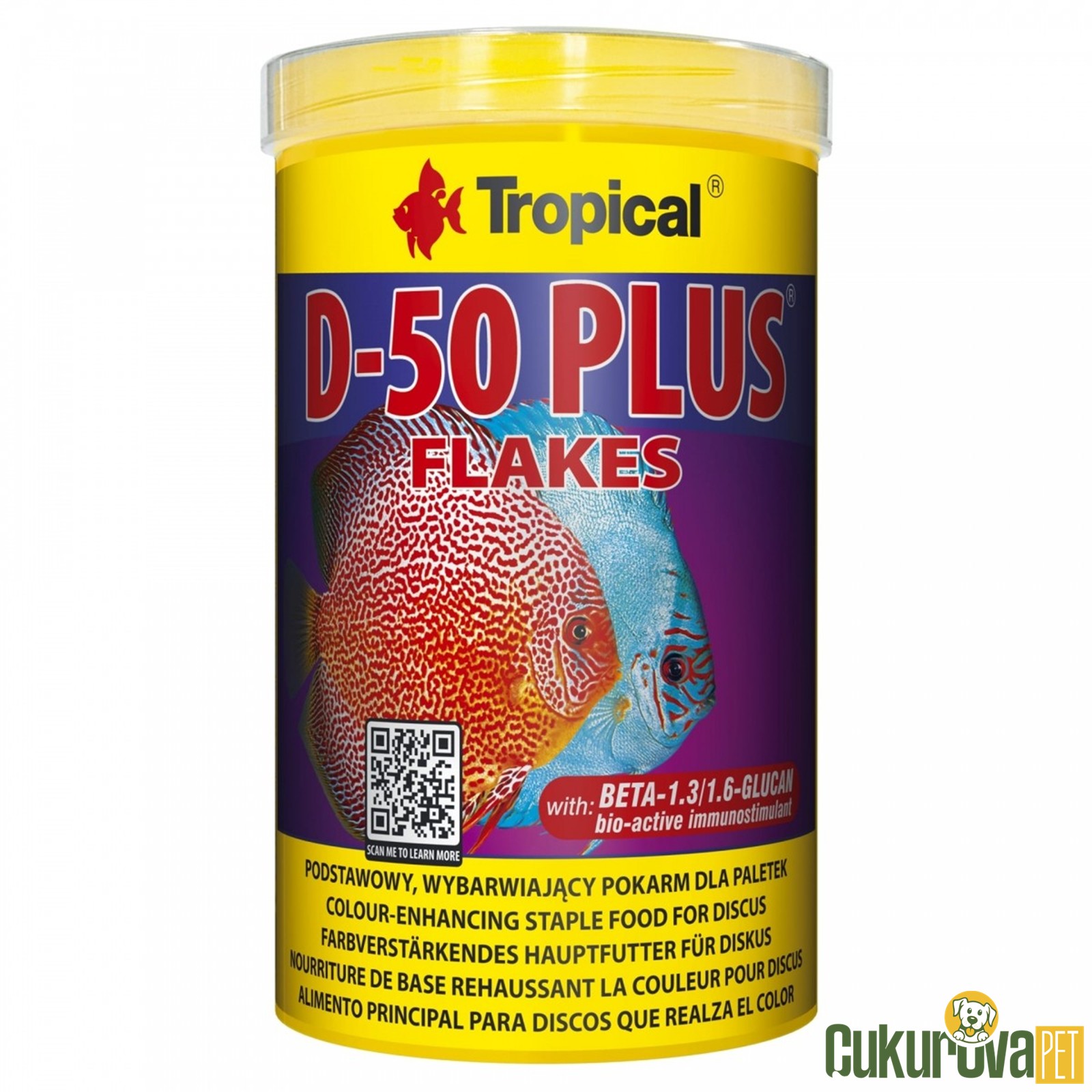 Tropical D-50 Plus Flakes Pul Yem 1000 Ml - 200 Gr