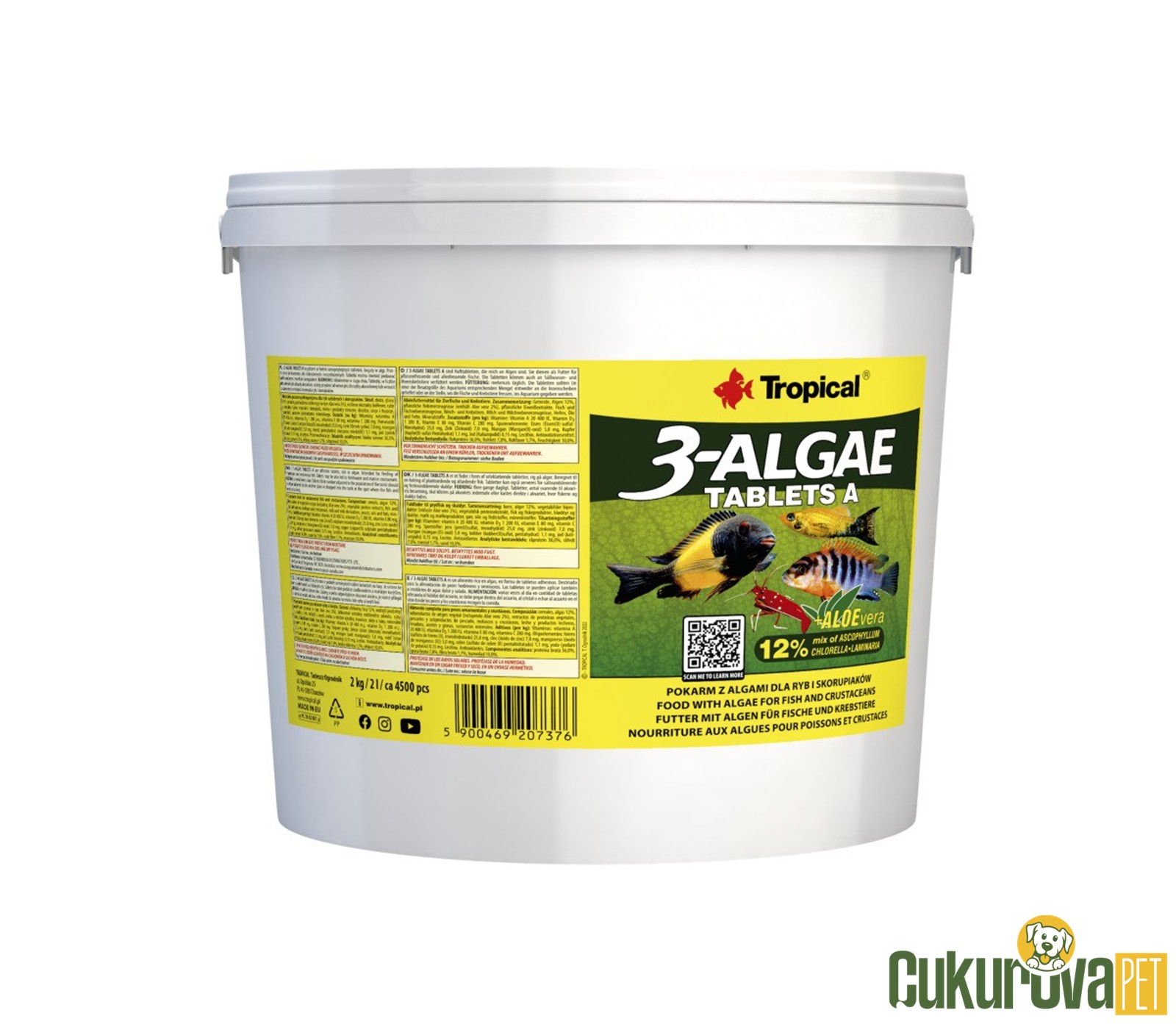 Tropical 3-Algae Tablets A Tablet Yem 2 L - 2 Kg