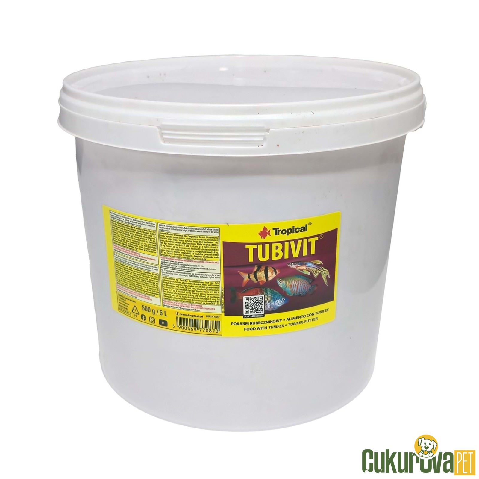 Tropical Tubivit Tubifex Kurutulmuş Yem 5 L - 500 Gr