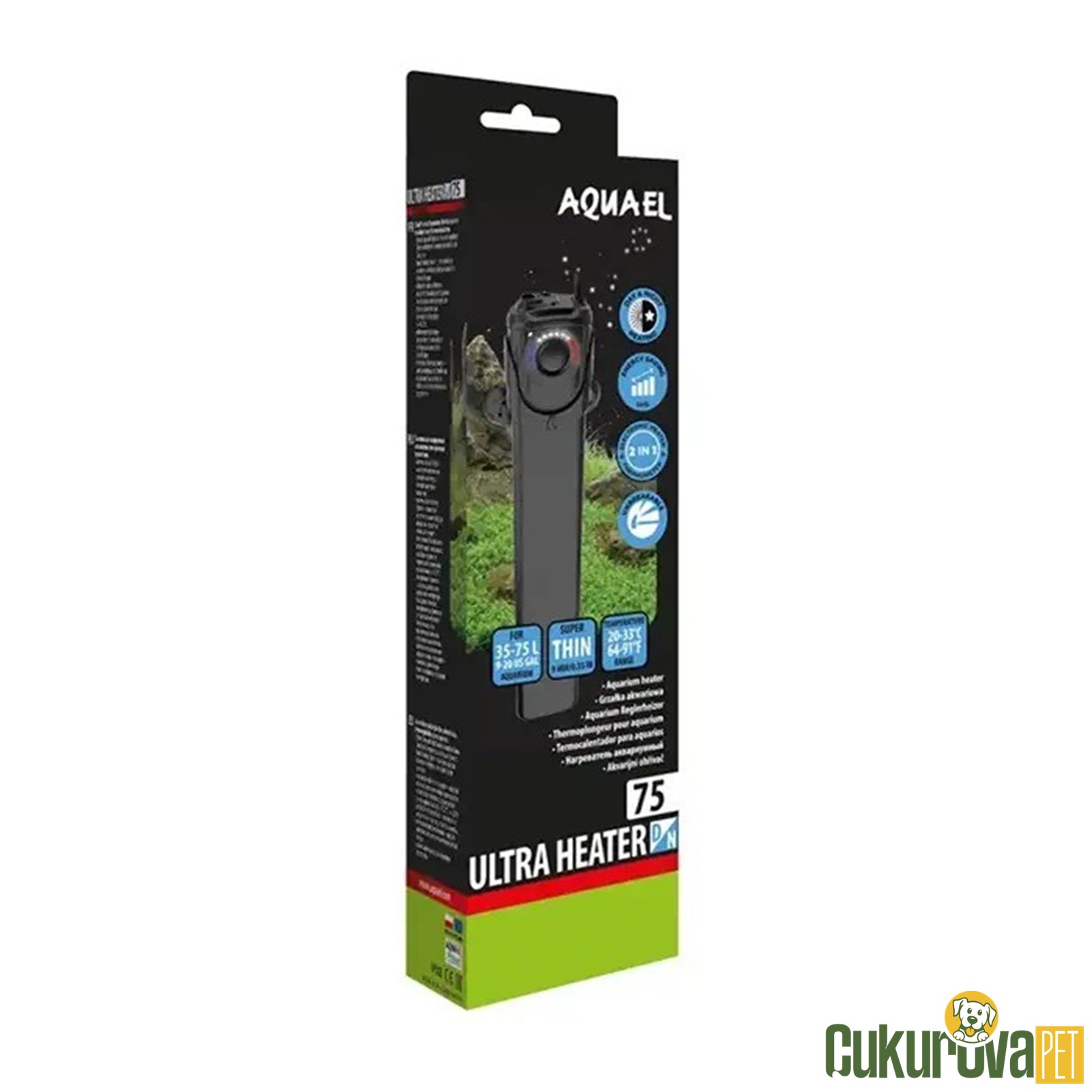 Aquael Ultra Heater Plastik Akvaryum Isıtıcısı 75W