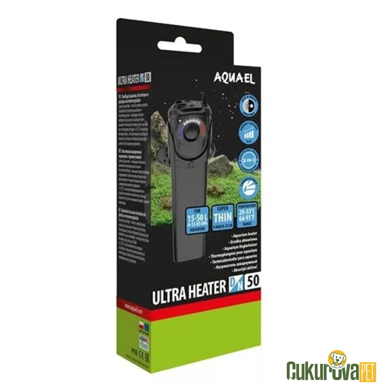 Aquael Ultra Heater Plastik Akvaryum Isıtıcısı 50W