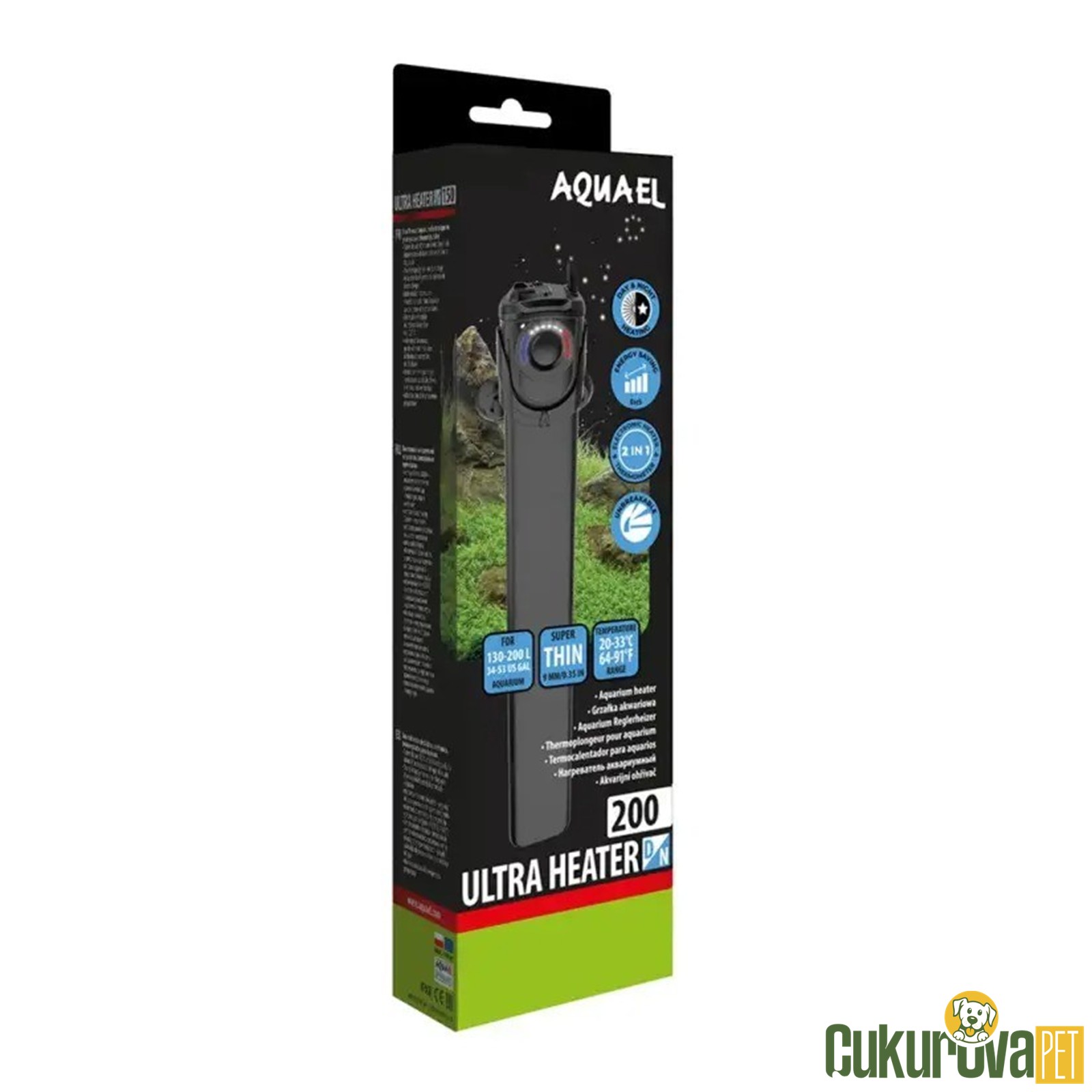 Aquael Ultra Heater Plastik Akvaryum Isıtıcısı 200W