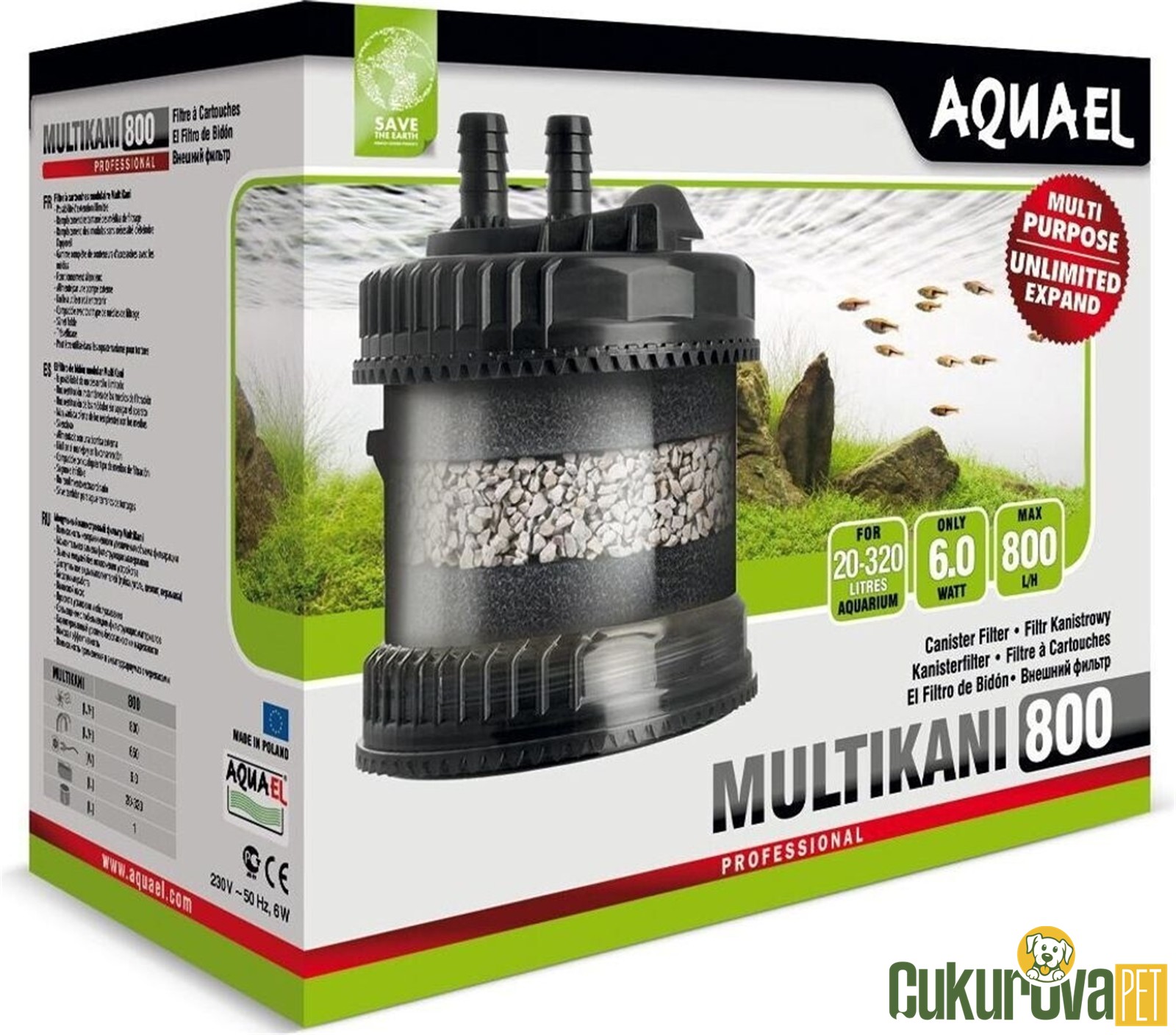 Aquael Multikani 800 Akvaryum Dış Filtre