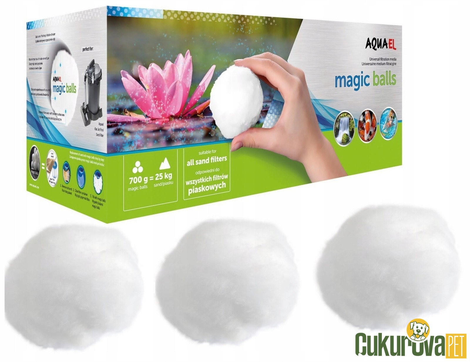 Aquael Magic Balls Top Elyaf 700 Gr - 220 Adet