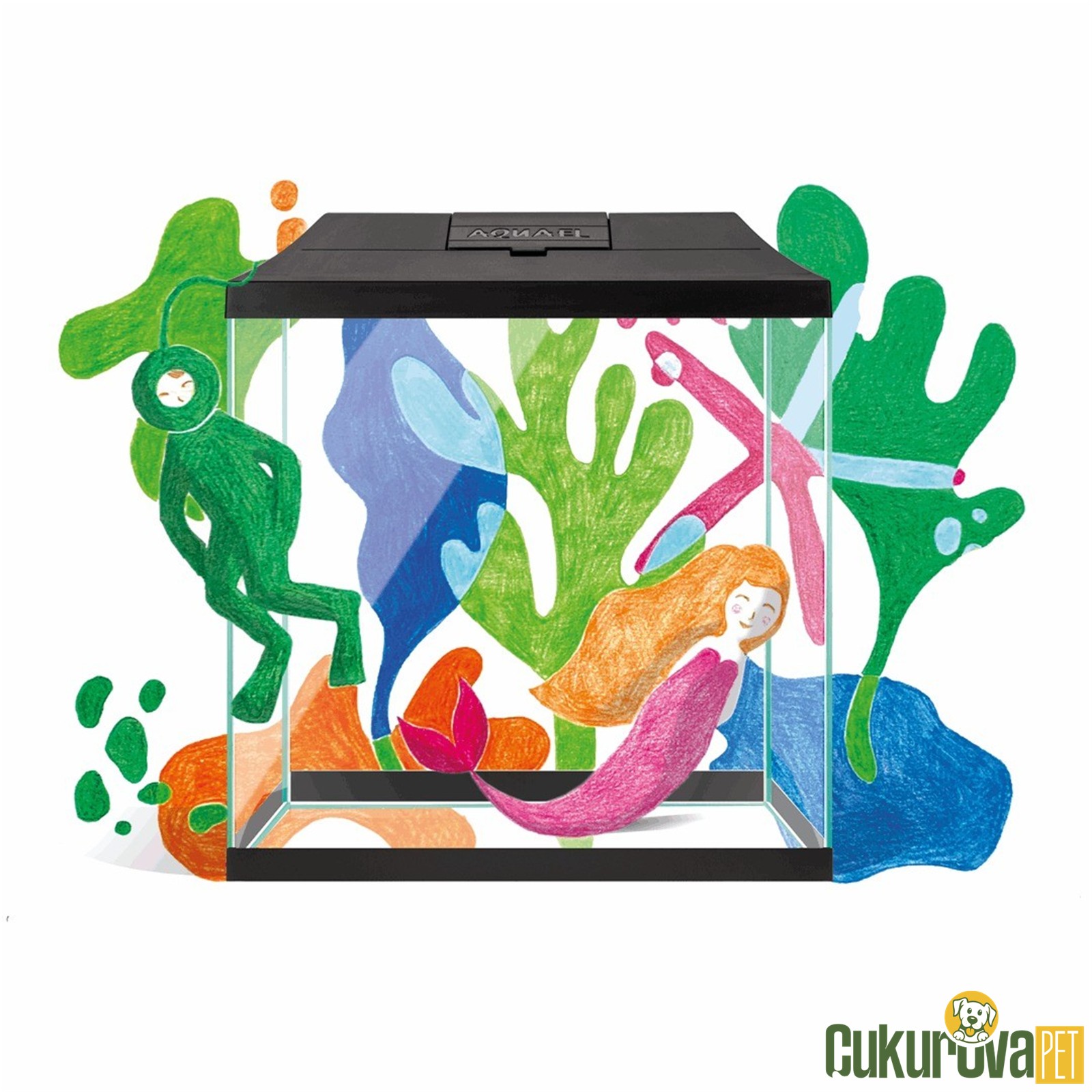 Aquael Leddy Mini Creative Set 30 Akvaryum Seti 13 L - Siyah