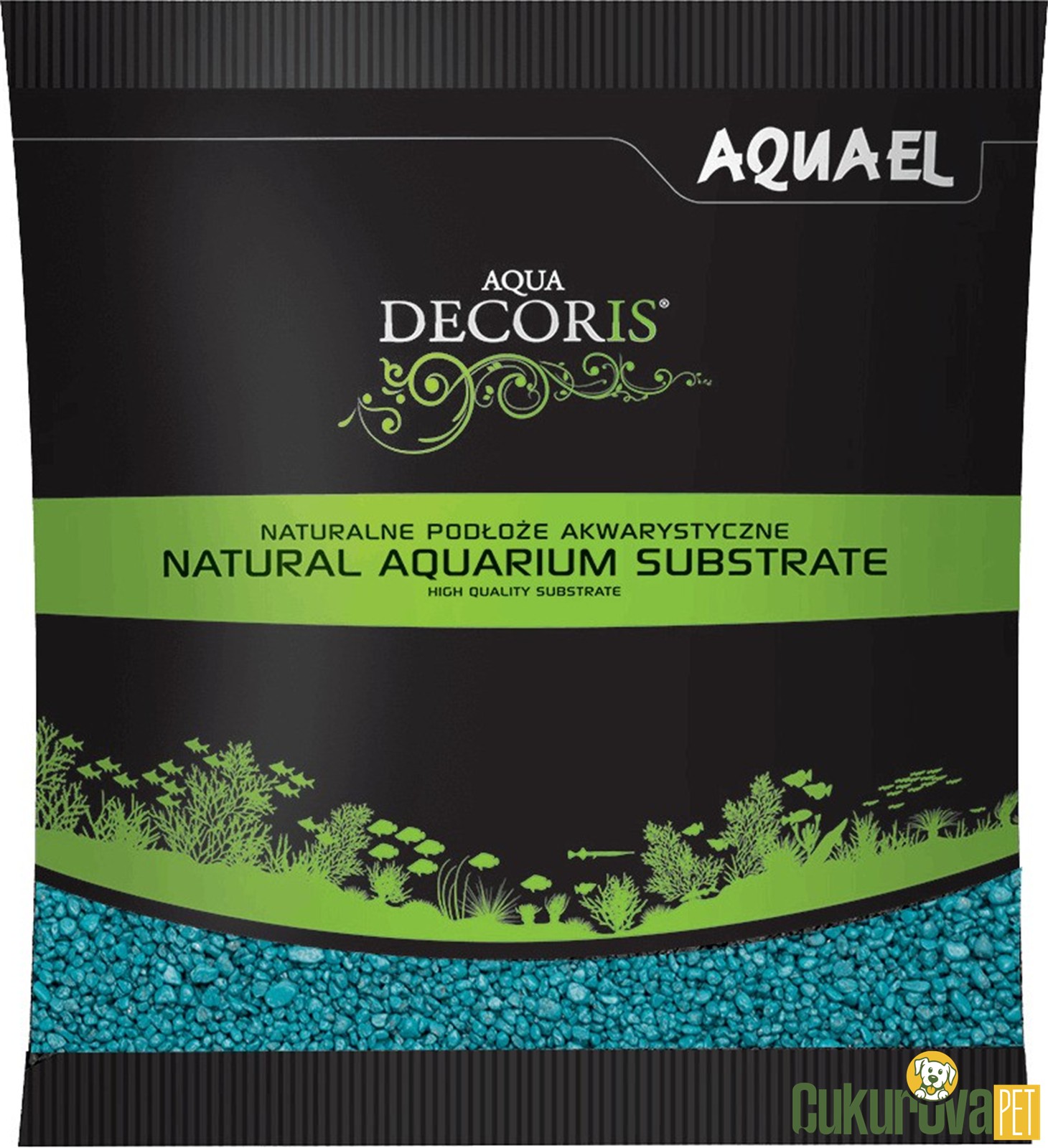 Aquael Natural Aquarium Substrate Akvaryum Kumu Turkuaz - 1 Kg