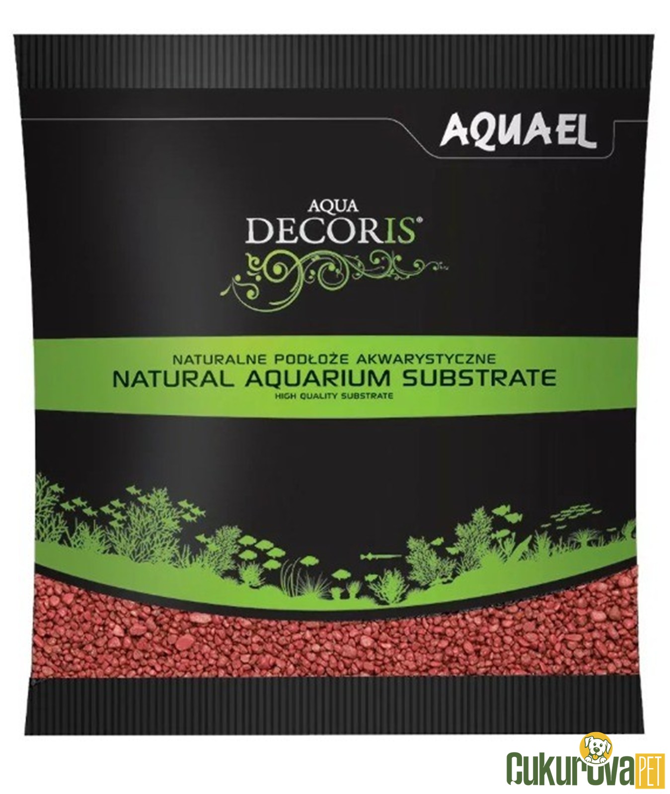 Aquael Natural Aquarium Substrate Akvaryum Kumu Kırmızı - 1 Kg