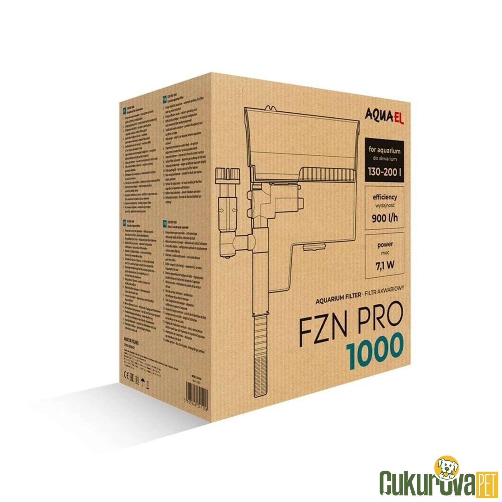 Aquael FZN Pro 1000 Akvaryum Askı & Şelale Filtre