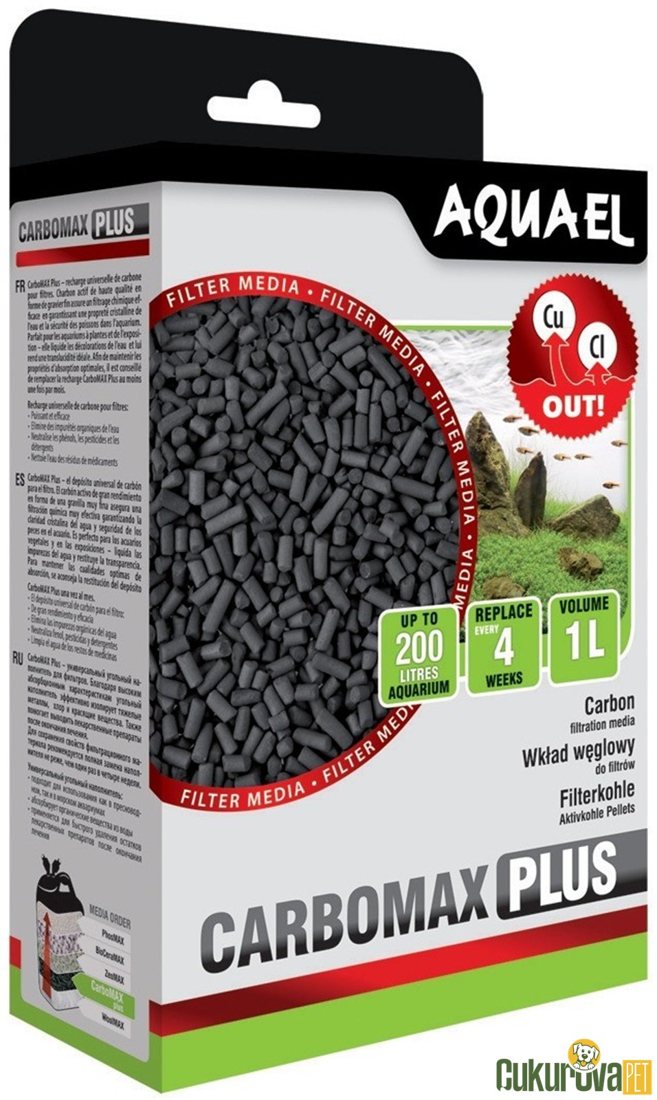 Aquael Carbomax Plus Filtre Malzemesi 1 L