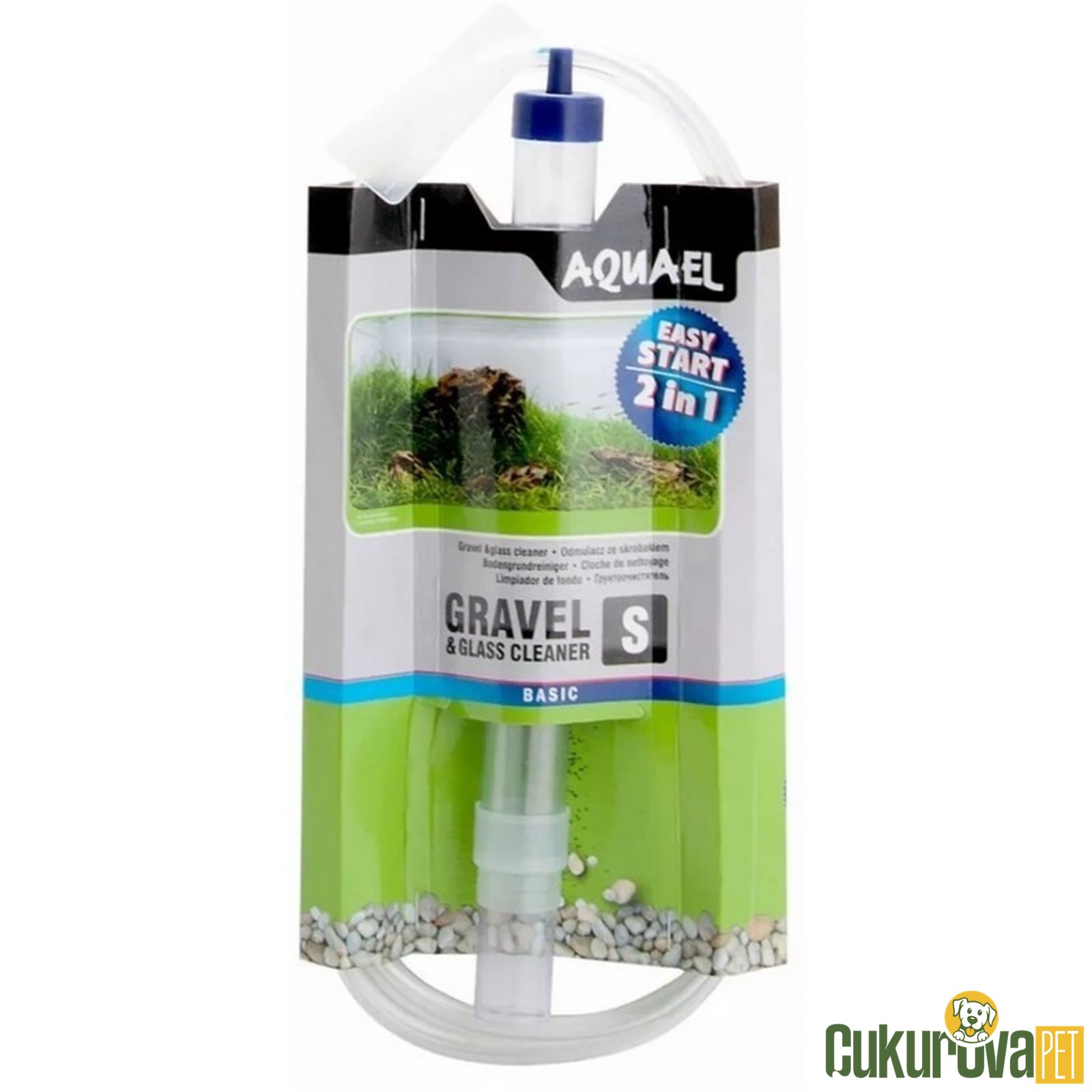 Aquael Gravel & Glass Cleaner Dip Süpürgesi S - 26 Cm