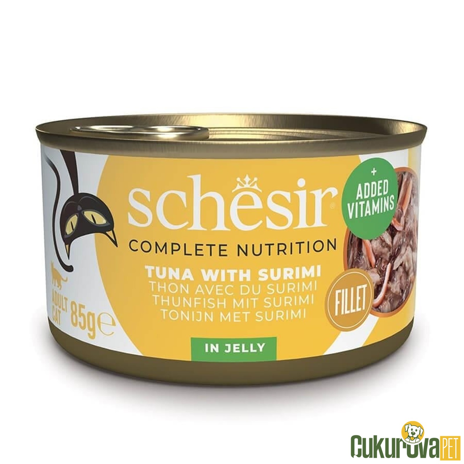Schesir Ton Balıklı Ve Yengeçli Jöleli Yetişkin Kedi Yaş Maması 85 Gr
