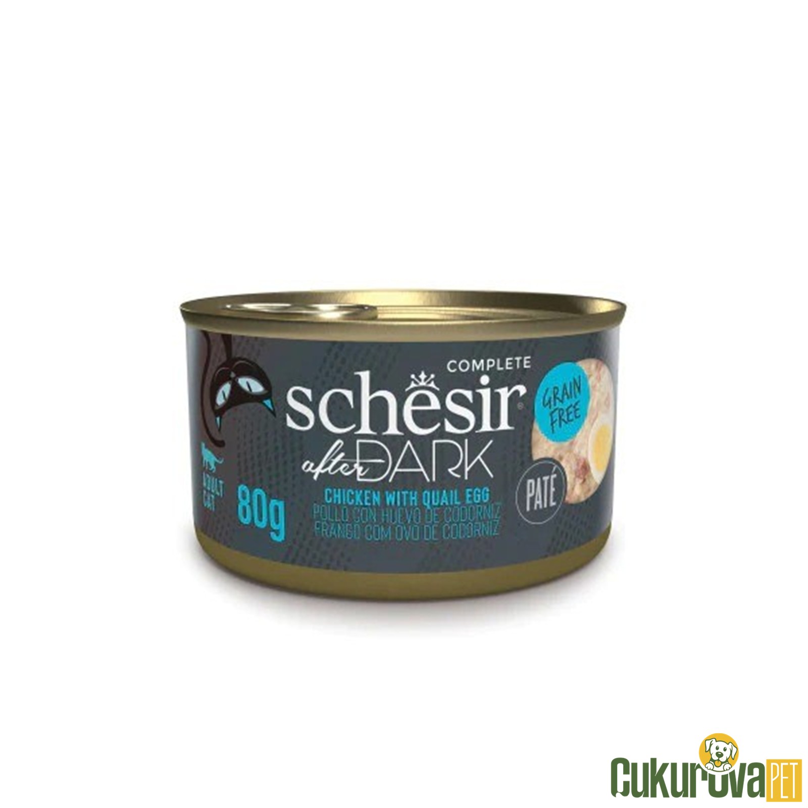 Schesir After Dark Pate Tavuk Ve Bıldırcın Yumurtalı Yetişkin Kedi Yaş Maması 80 Gr