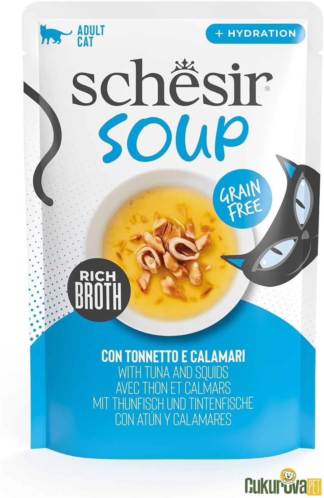 Schesir Soup Broth Ton Balıklı ve Kalamarlı Kedi Çorbası 40 Gr