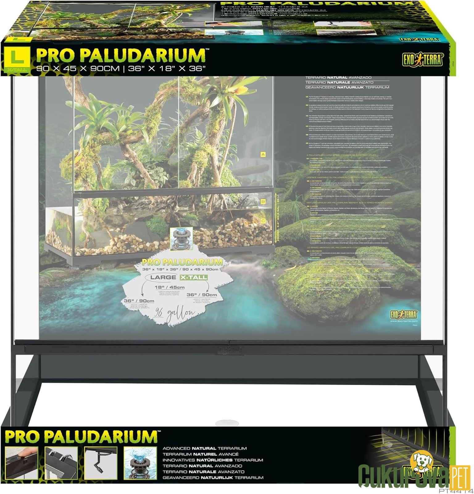 Exo Terra Pro Paludarium Teraryum Large - 90 x 45 x 90 Cm