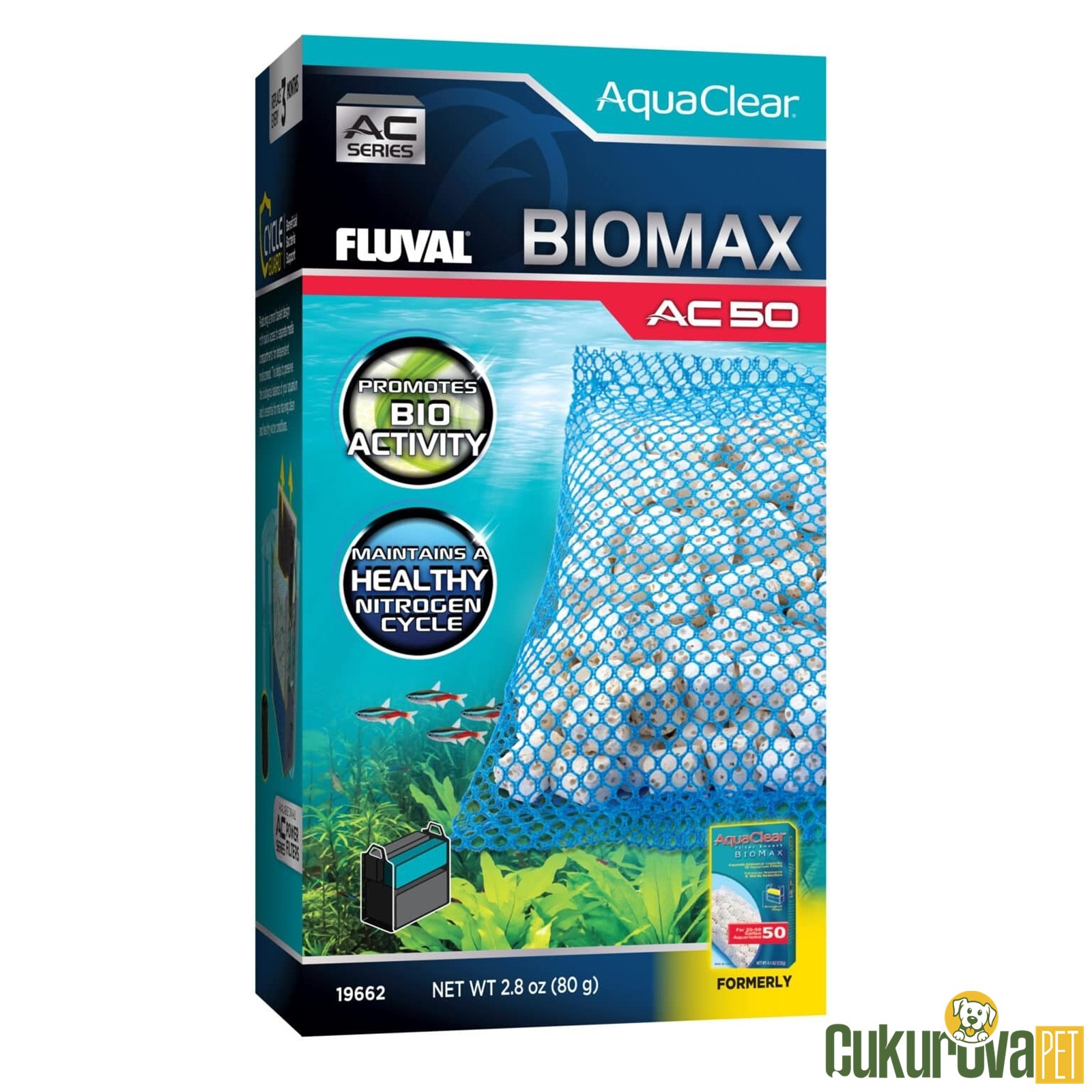 Fluval AC50 BioMax Filtre Malzemesi 80 Gr