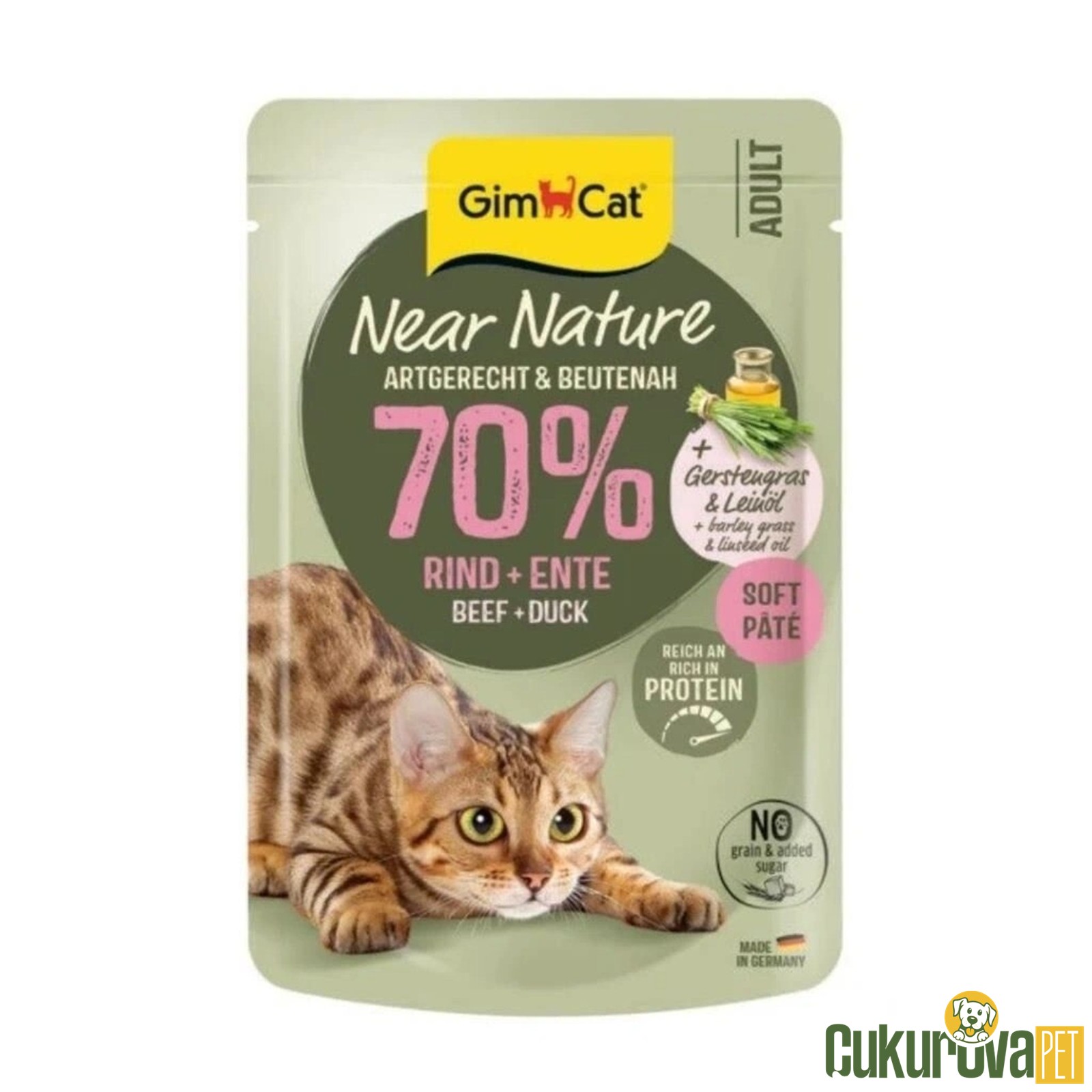 GimCat Near Nature Sığır Etli Yetişkin Kedi Yaş Maması 85 Gr