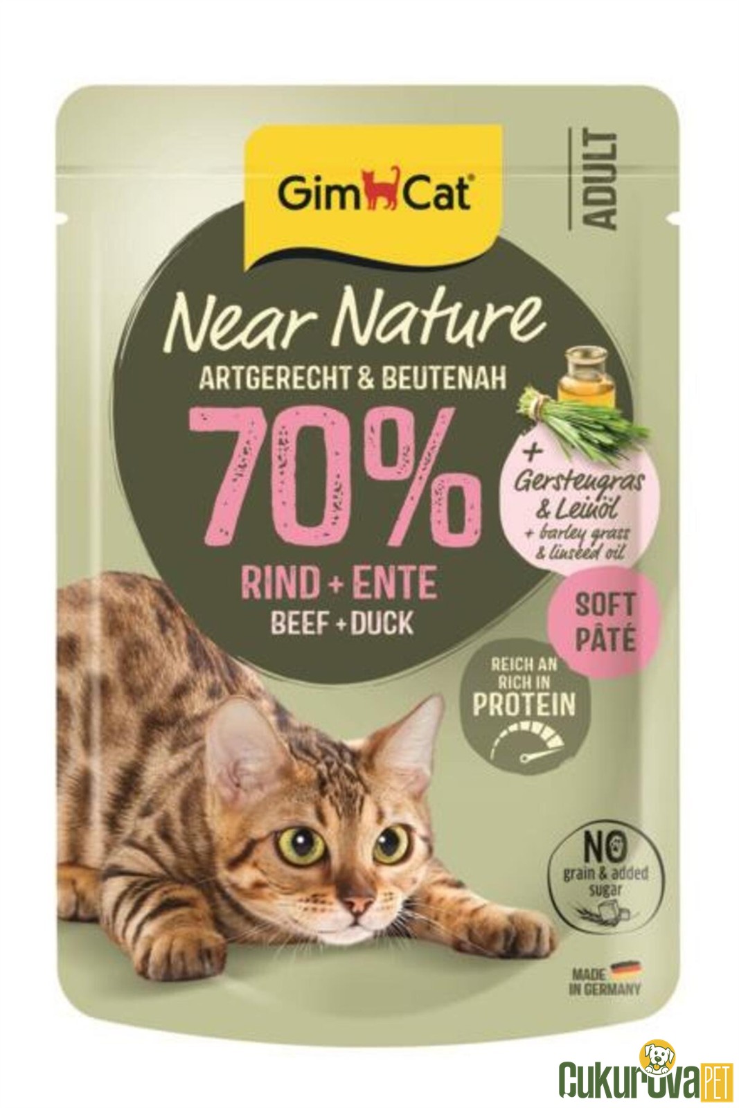 GimCat Near Nature Sığır Etli Ve Ördekli Yetişkin Kedi Yaş Maması 85 Gr