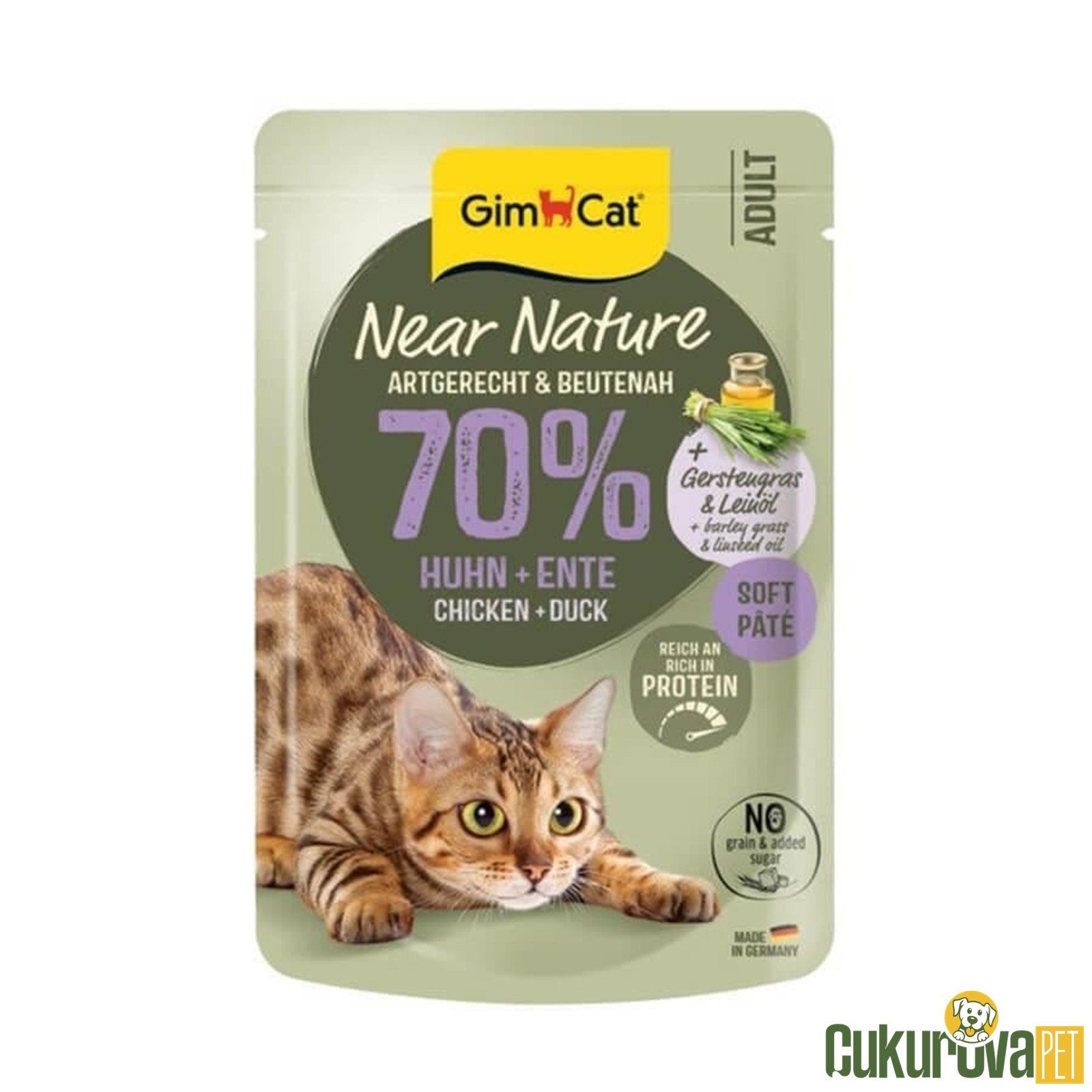 GimCat Near Nature Tavuklu Ve Ördekli Yetişkin Kedi Yaş Maması 85 Gr