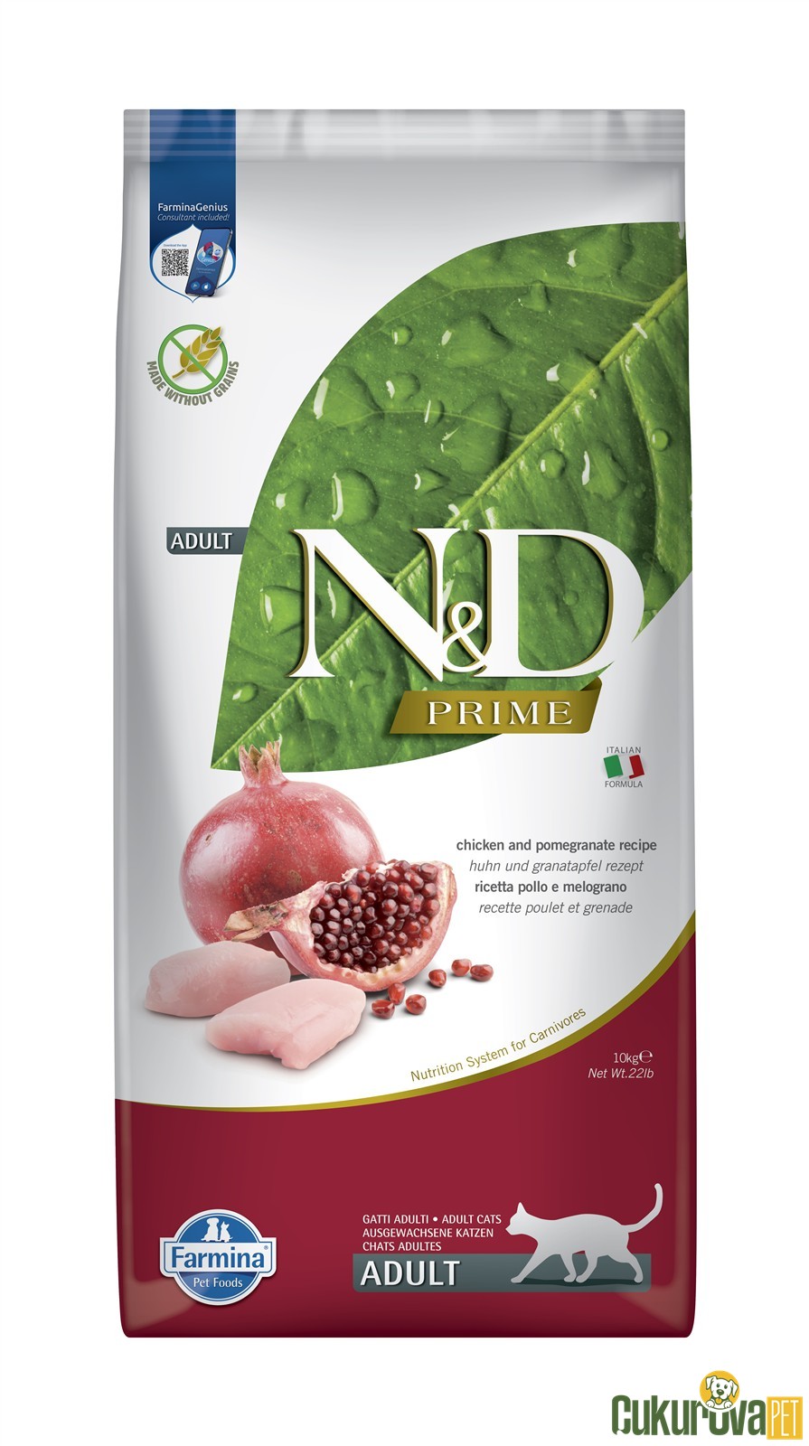 N&D Prime Adult Tavuklu Ve Narlı Yetişkin Kedi Maması 10 Kg