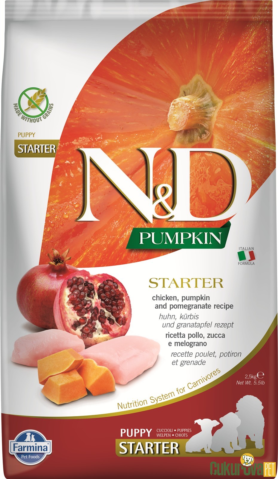 N&D Pumpkin Puppy Starter Tavuklu Narlı Ve Balkabaklı Yavru Köpek Maması 2.5 Kg