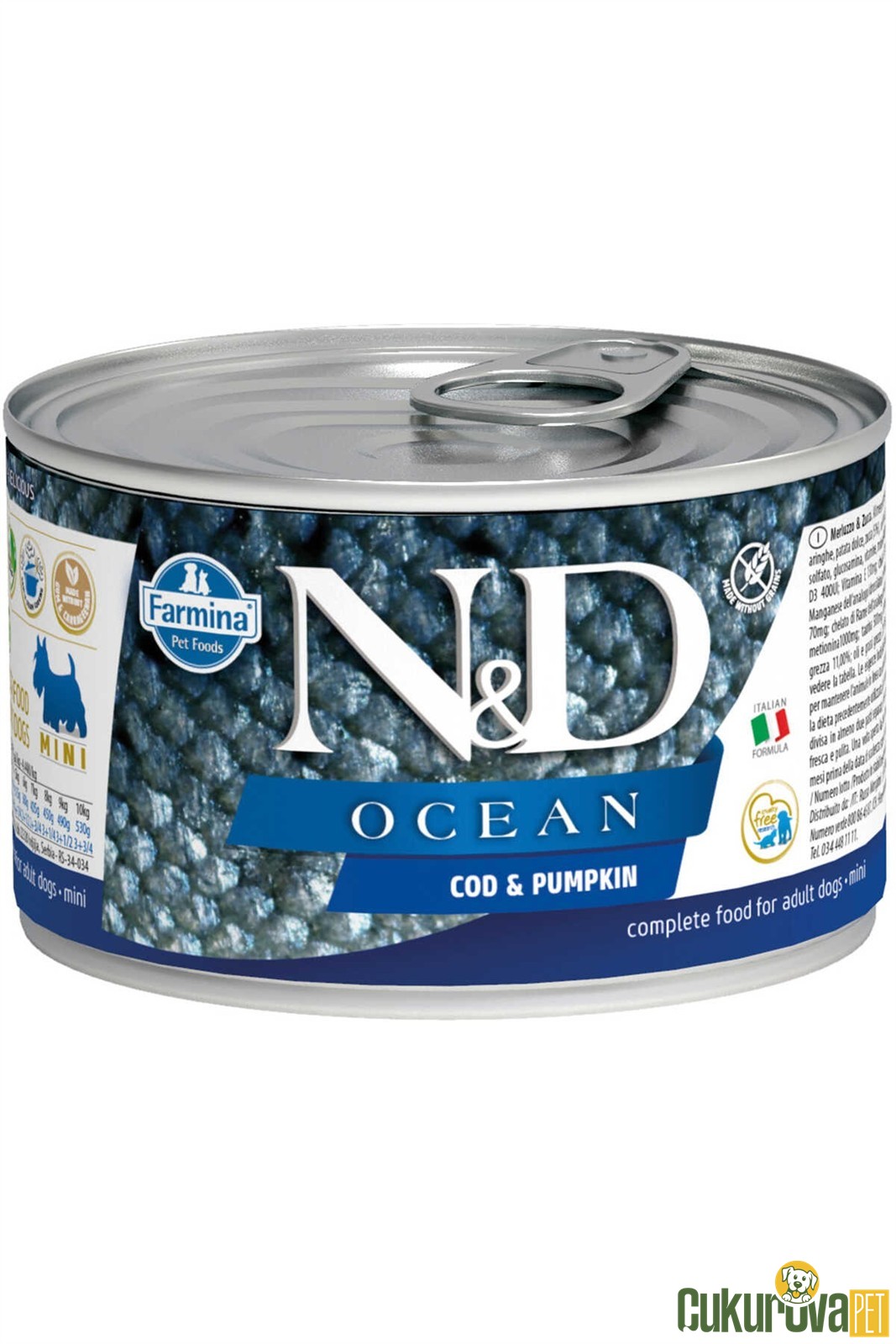 N&D Ocean Adult Morina Balıklı ve Balkabaklı Yetişkin Köpek Yaş Maması 140 Gr