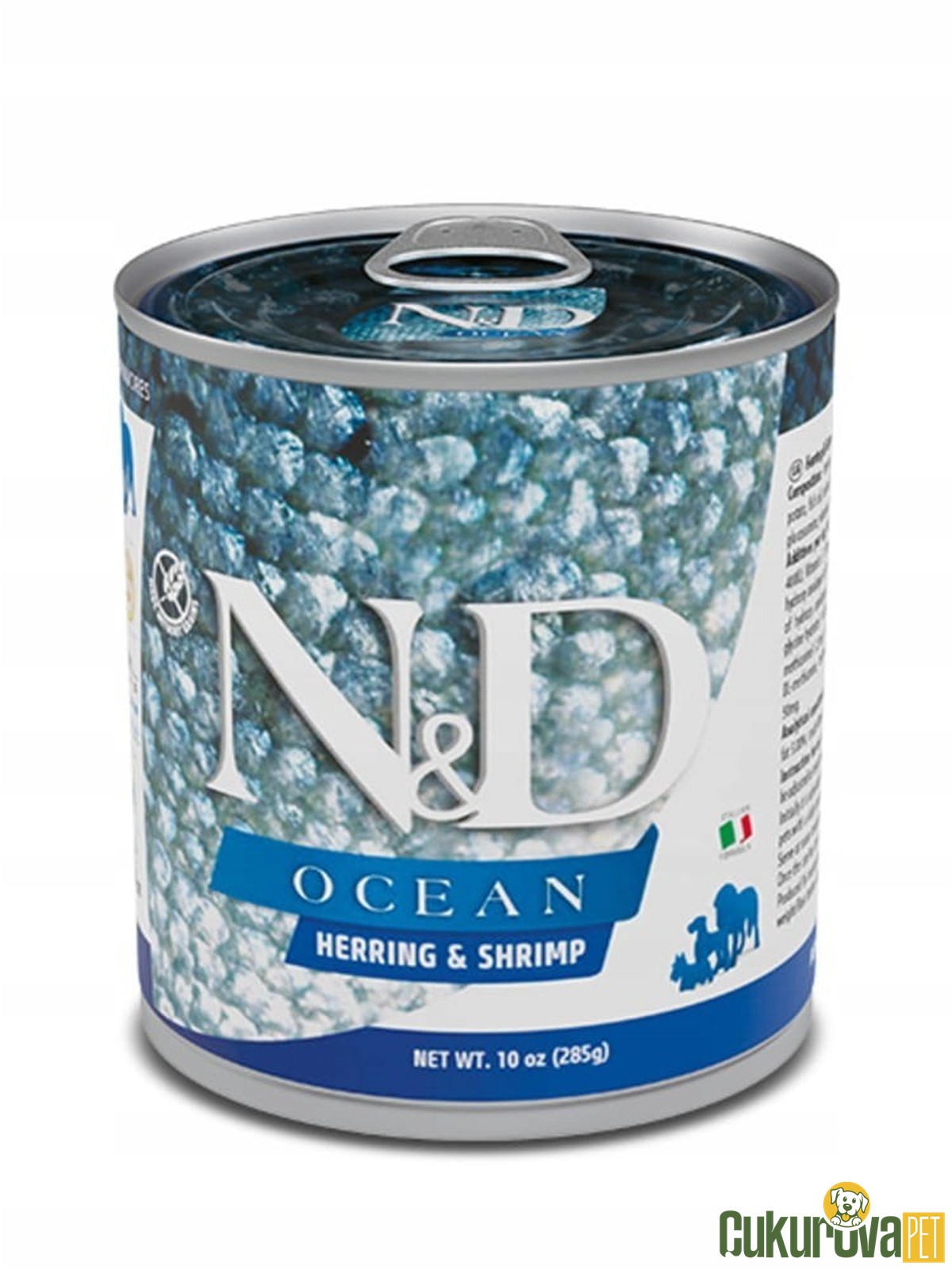 N&D Ocean Adult Ringa Balıklı Ve Karidesli Yetişkin Köpek Yaş Maması 285 Gr