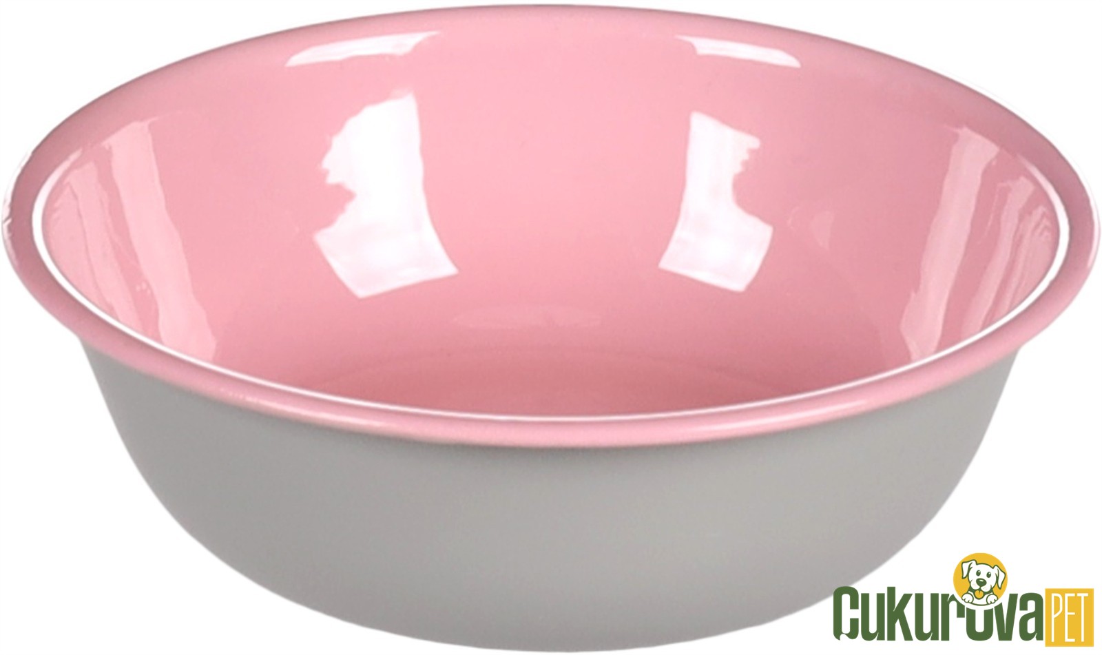 Flamingo Nell Kedi & Köpek Çelik Mama Ve Su Kabı Gri & Pembe - 450 Ml