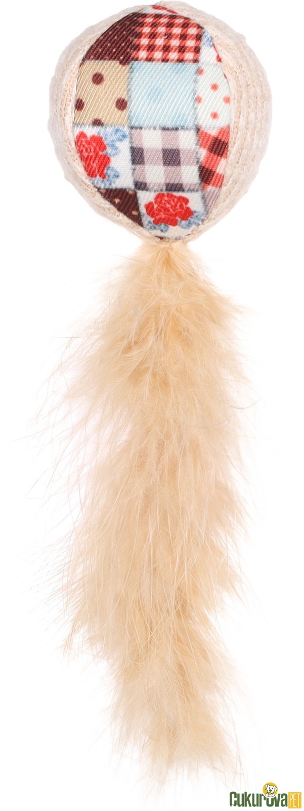 Flamingo Vinta Tüylü Hışırtılı Kedi Oyuncağı 15 Cm