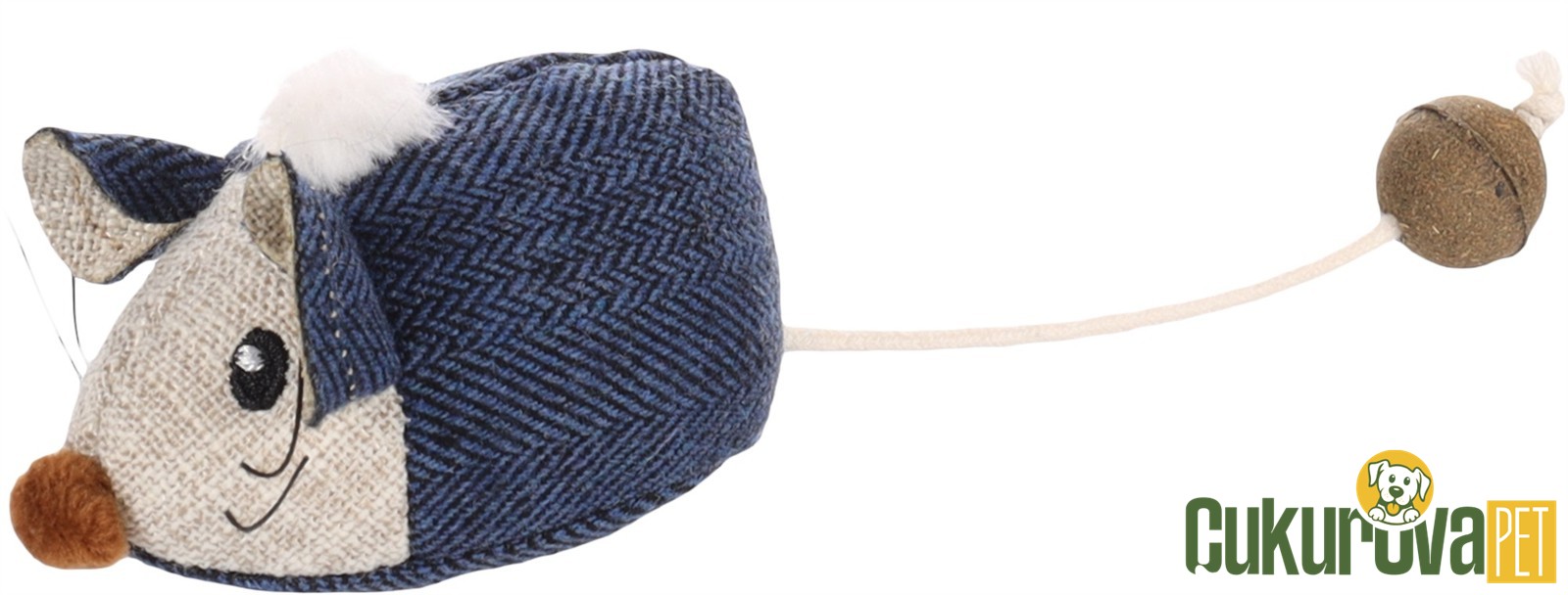 Flamingo Jeany Kot Desenli Catnipli Fare Kedi Otlu Kedi Oyuncağı 18 Cm