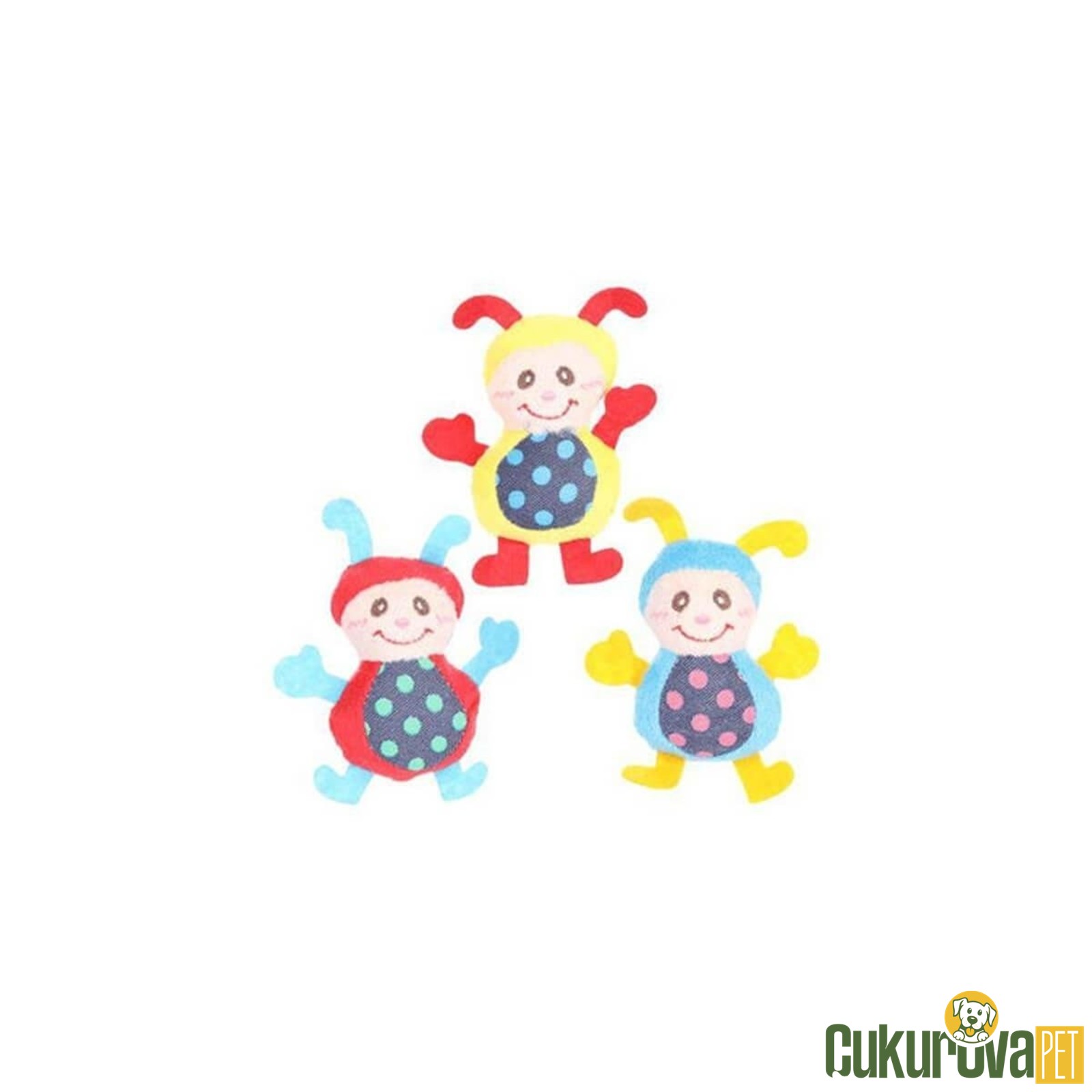 Flamingo Dıza Uğurböceği Kumaş Kedi Oyuncağı Karışık Renkli 11.5 Cm - 1 Adet