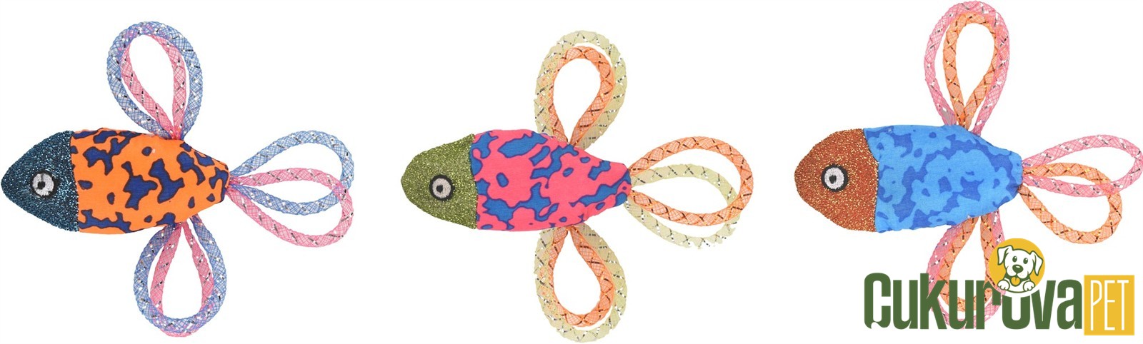 Flamingo Asli Balık Peluş Kumaş Kedi Oyuncağı Karışık Renkli 12.5 Cm