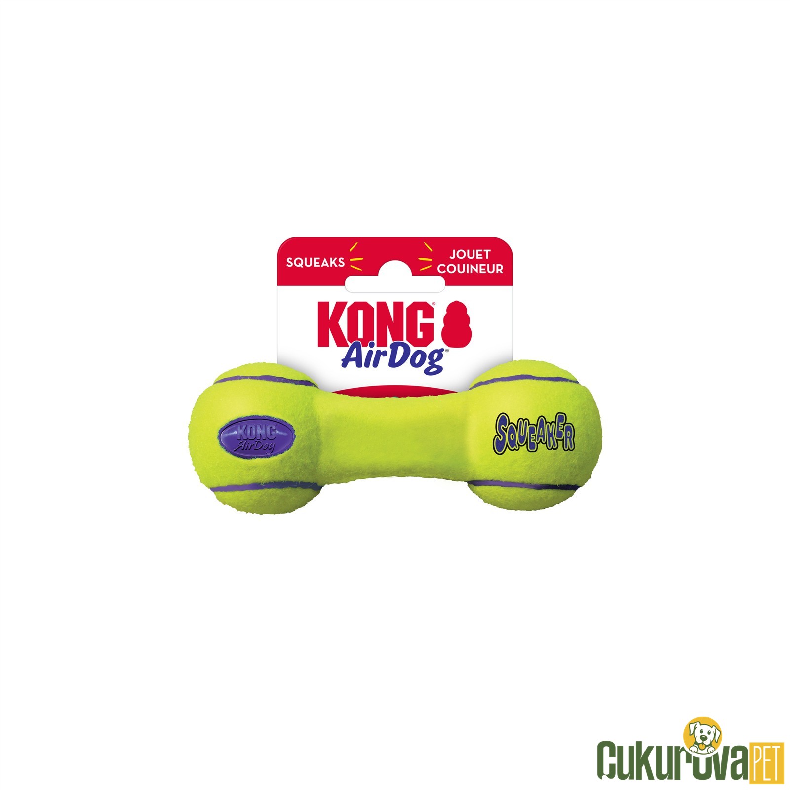 Kong Air Dog Dambıl Şeklinde Kumaş Köpek Oyuncağı L - 24 Cm