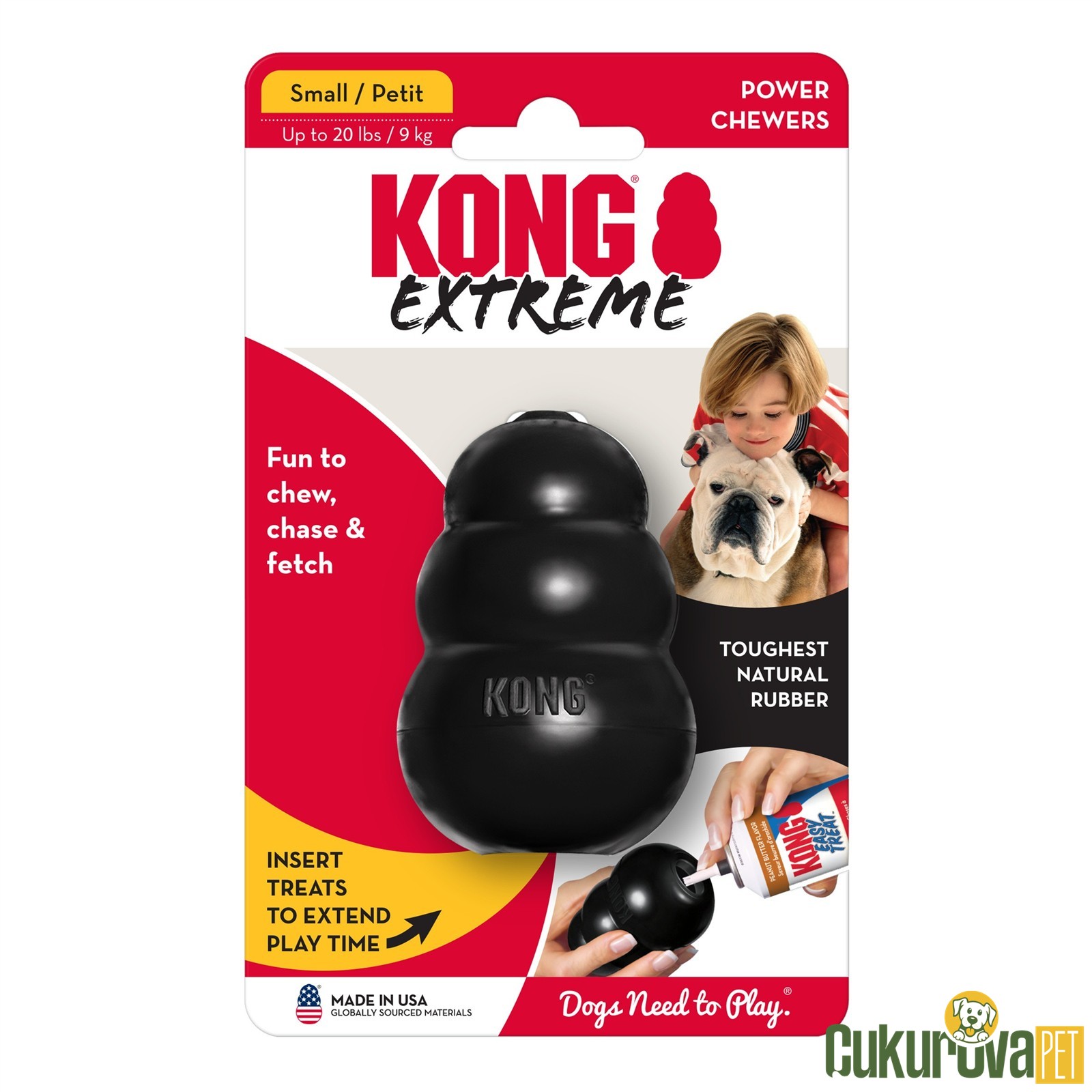 Kong Extreme Sert Kauçuk Köpek Oyuncağı 7 Cm