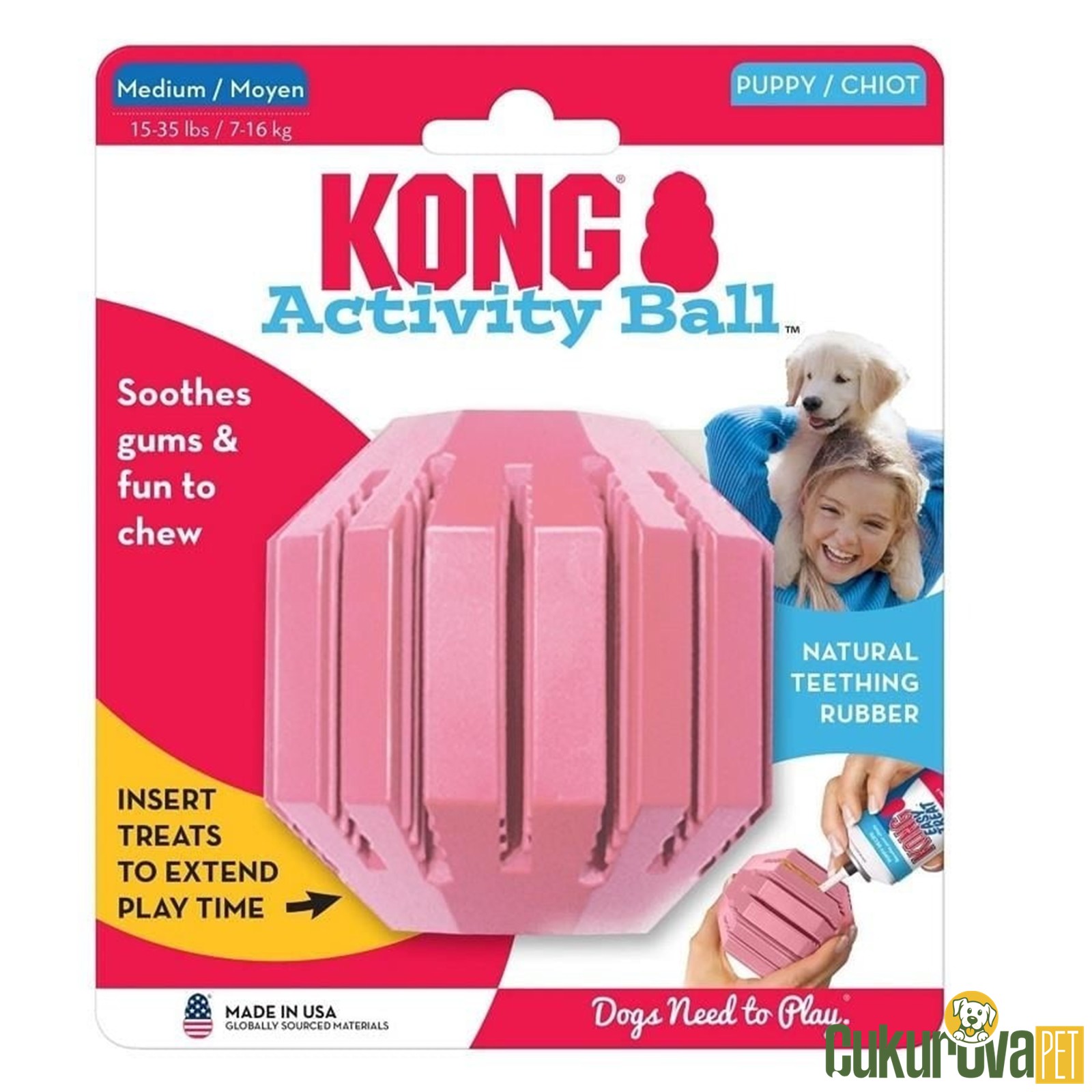 Kong Activity Ball Köpek Oyuncağı M - 8 Cm
