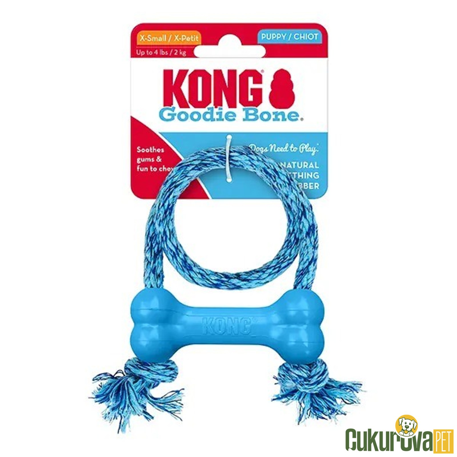 Kong Goodie Bone İpli Köpek Oyuncağı Xs - 17 Cm