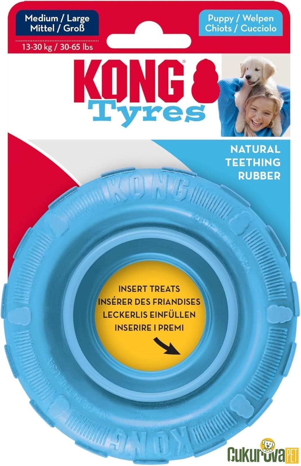 Kong Tyres Puppy Yavru Köpek Oyuncağı M / L- 11.4 Cm
