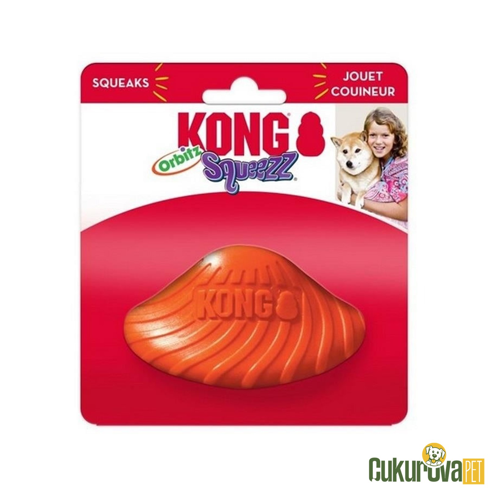 Kong Squeezz Orbitz Köpek Oyuncağı S / M - 9 Cm