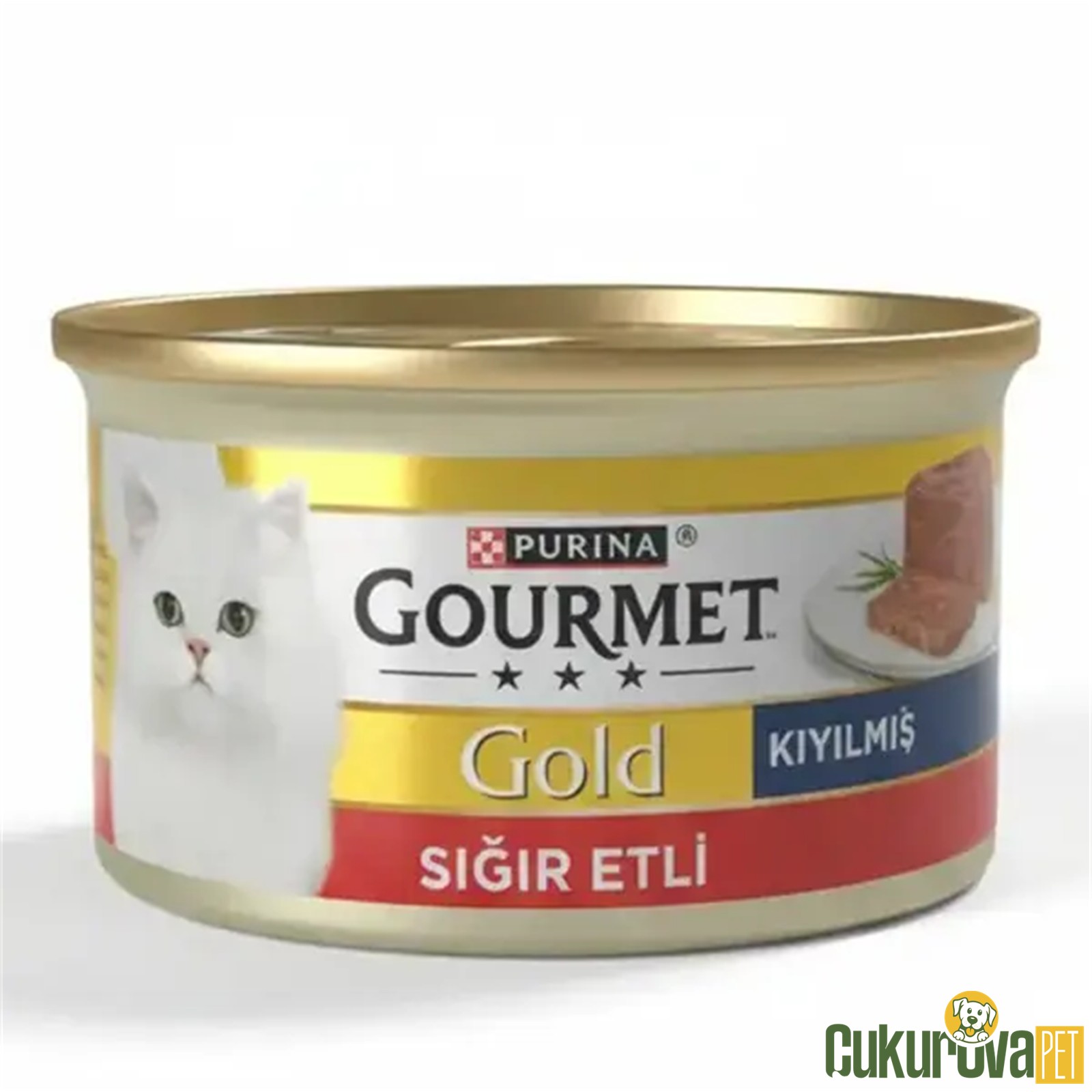 Gourmet Gold Kıyılmış Sığır Etli Yetişkin Kedi Yaş Maması 85 Gr