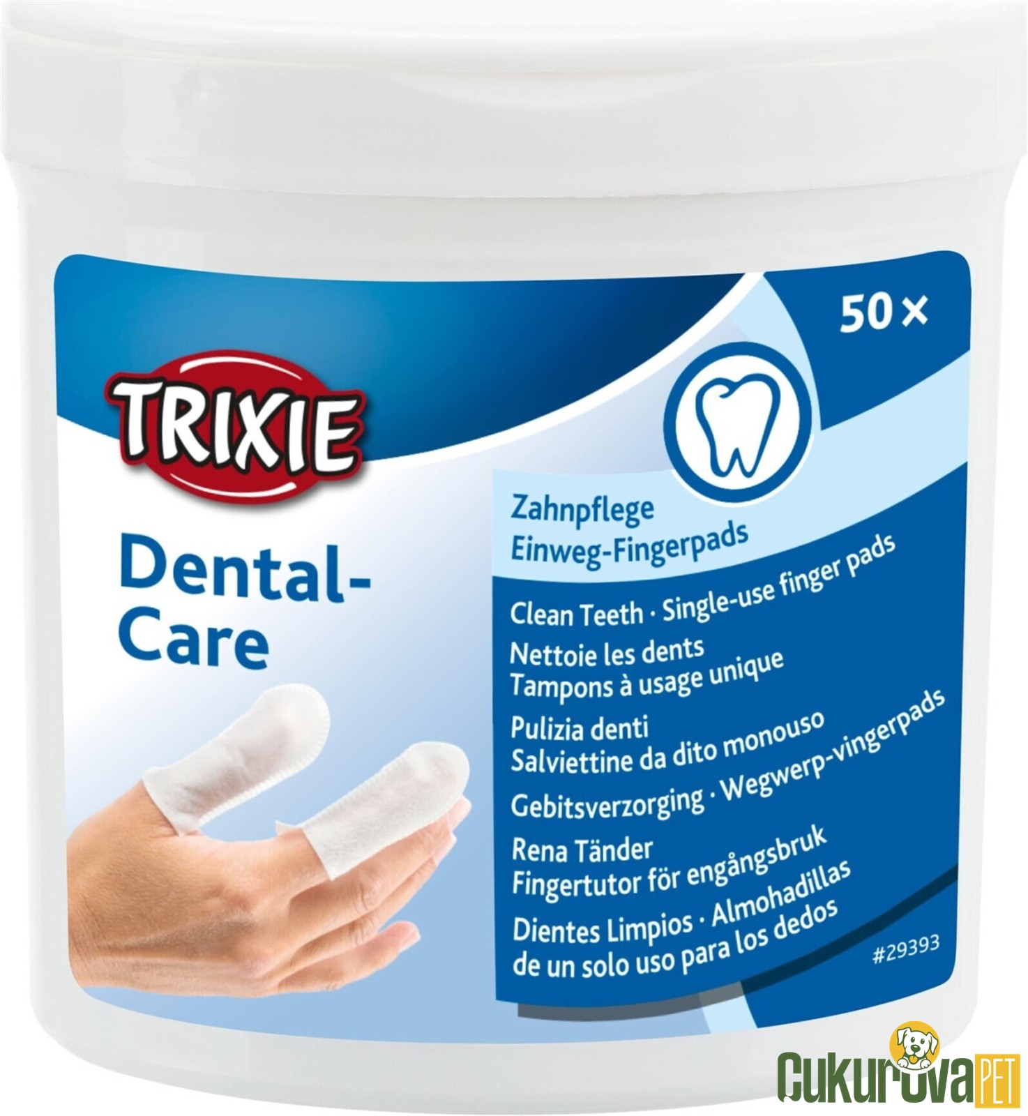 Trixie Dental Care Kedi & Köpek Diş Temizleme Mendili 50 Adet