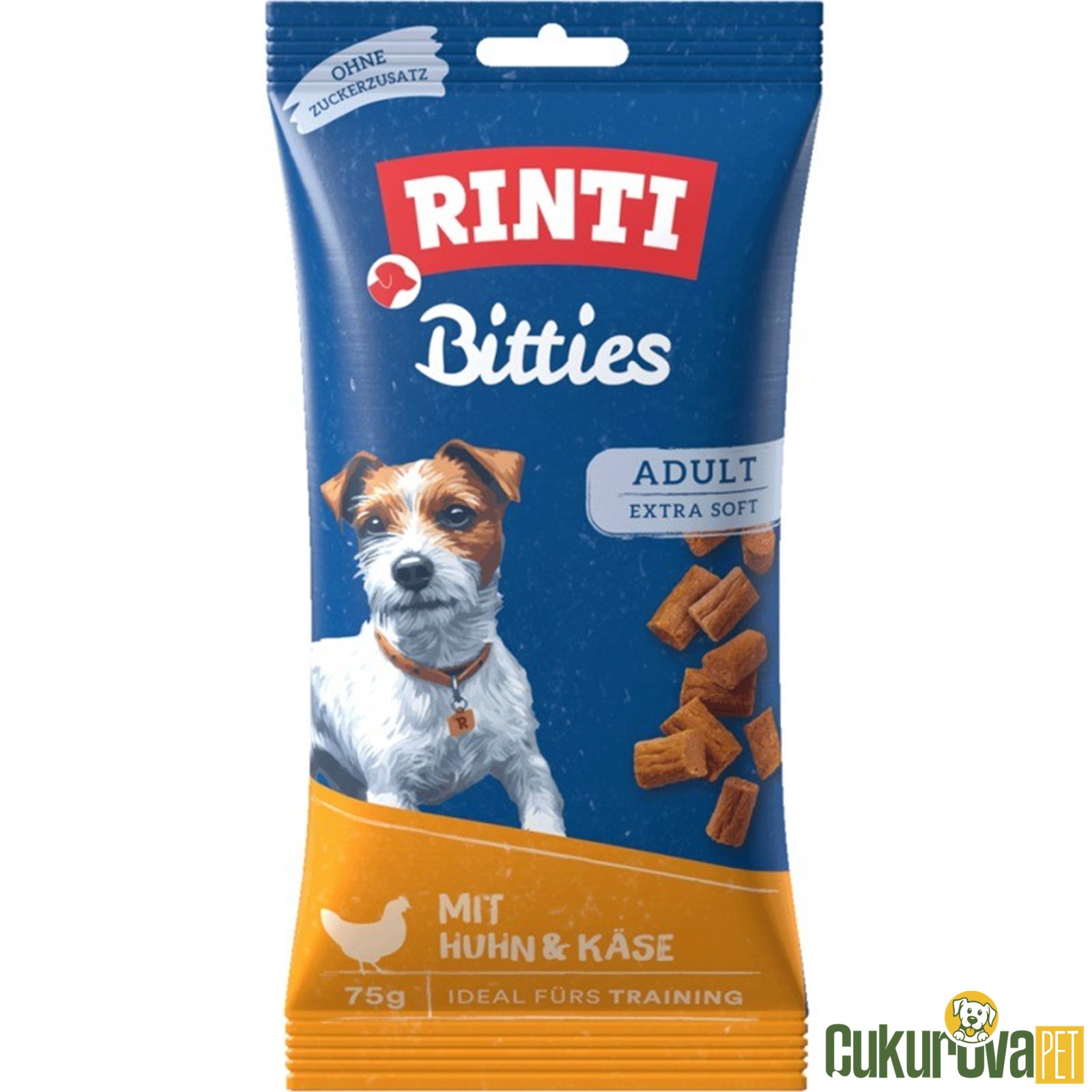 Rıntı Bitties Adult Tavuklu ve Peynirli Köpek Ödül Maması 75 Gr