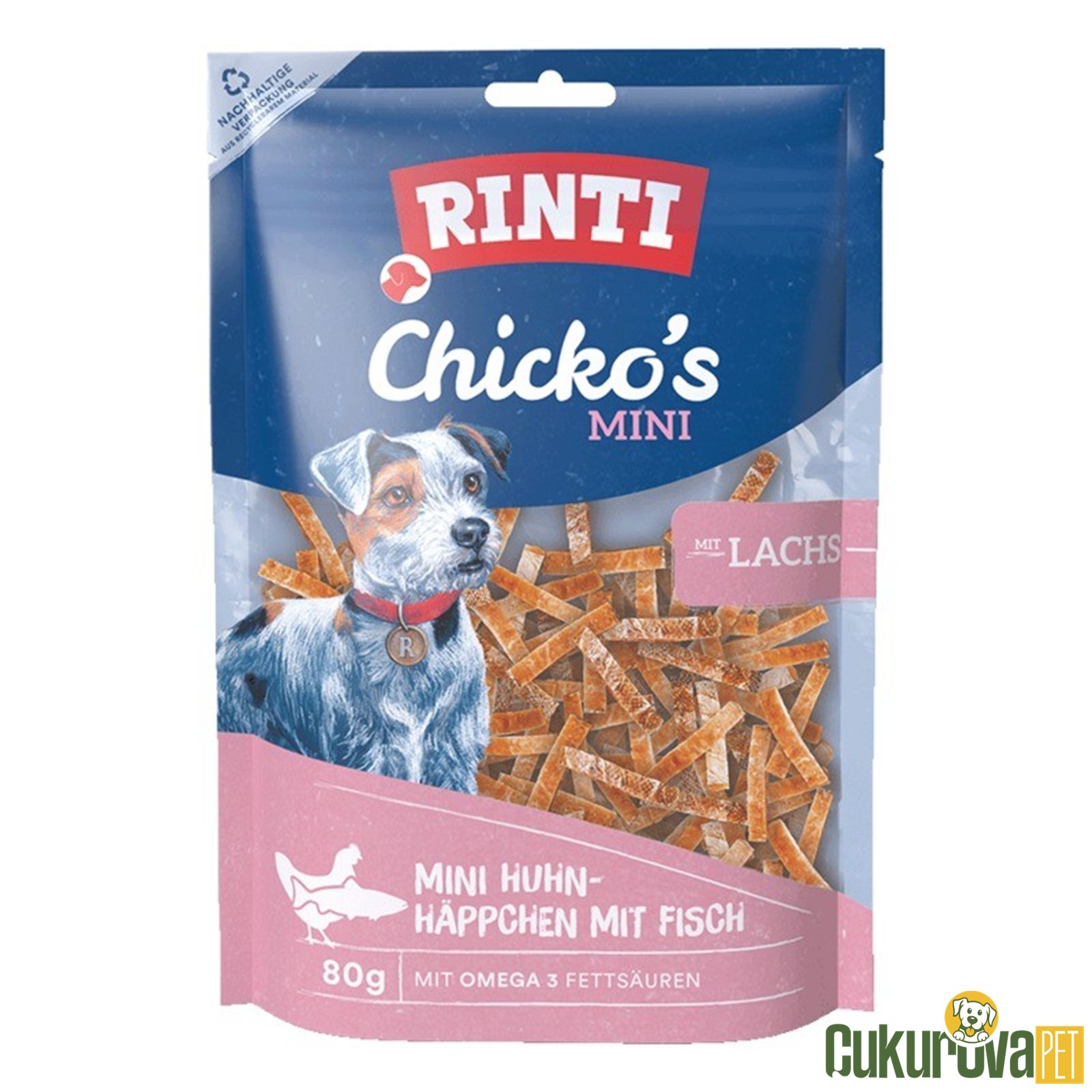 Rıntı Chicko's Plus Mini Tavuklu ve Somonlu Köpek Ödül Maması 80 Gr