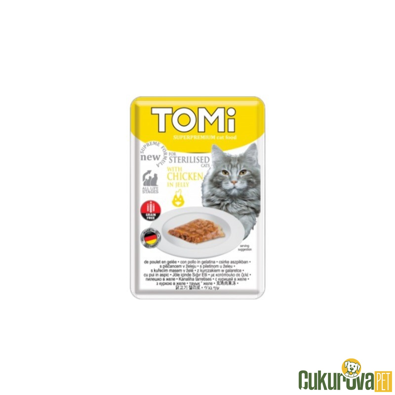 Tomi Tavuklu Kısırlaştırılmış Kedi Yaş Maması 85 Gr