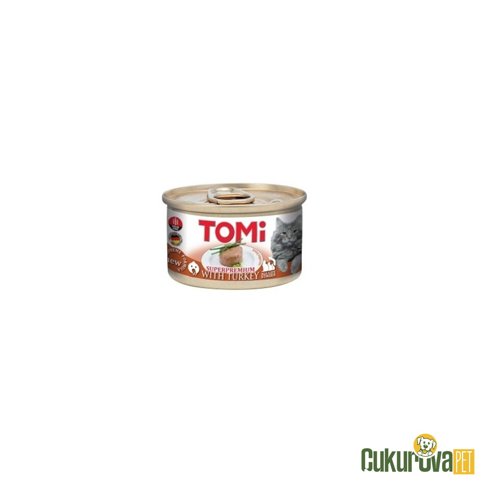 Tomi Hindi Etli Yetişkin Kedi Yaş Maması 85 Gr