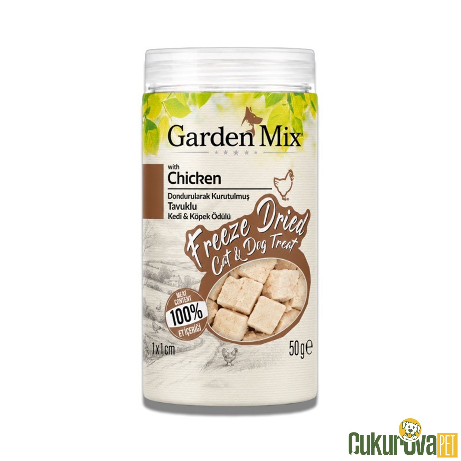 Gardenmix Freeze Dried Tavuklu Kedi & Köpek Ödül Maması 50 Gr