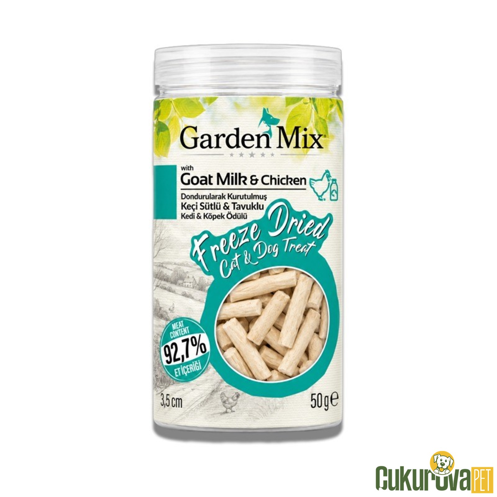 Gardenmix Freeze Dried Keçi Sütlü ve Tavuklu Kedi & Köpek Ödül Maması 50 Gr