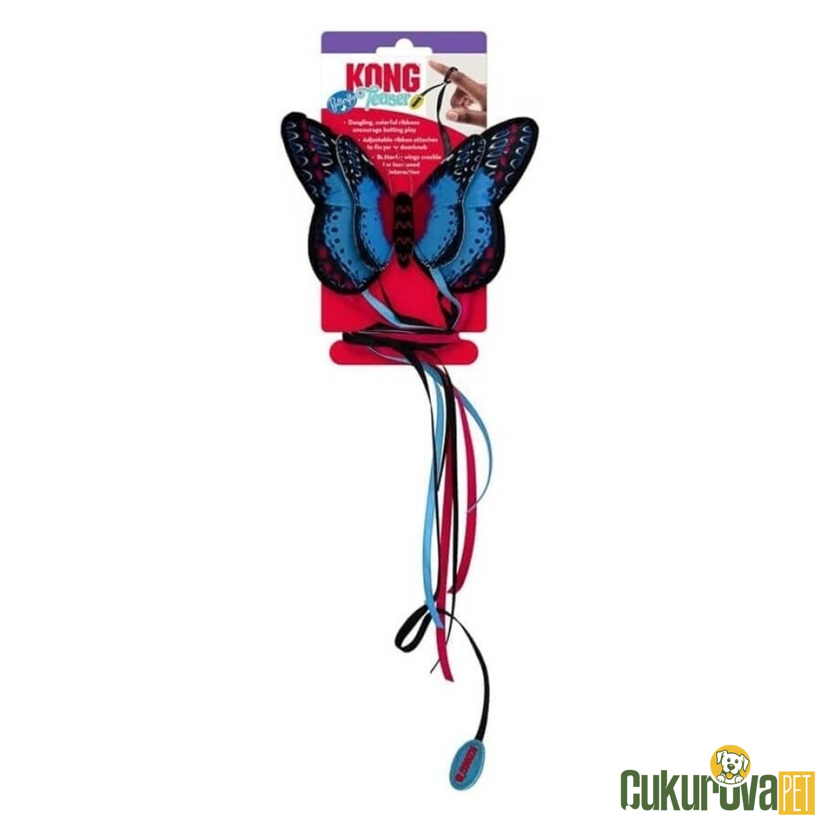 Kong Teaser Catnipli İnteraktif İpli Kedi Oyuncağı 10.1 x 101.6 Cm