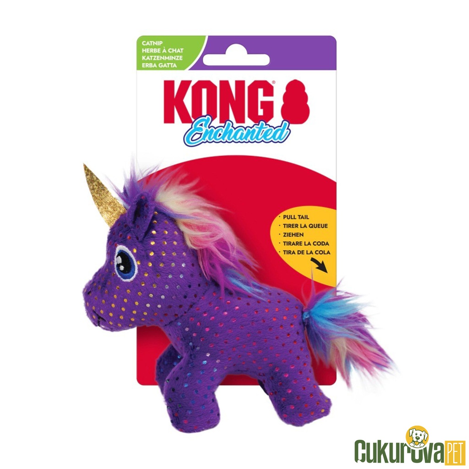 Kong Enchanted Unicorn Catnipli Hışırtılı Peluş Kedi Oyuncağı 12 Cm