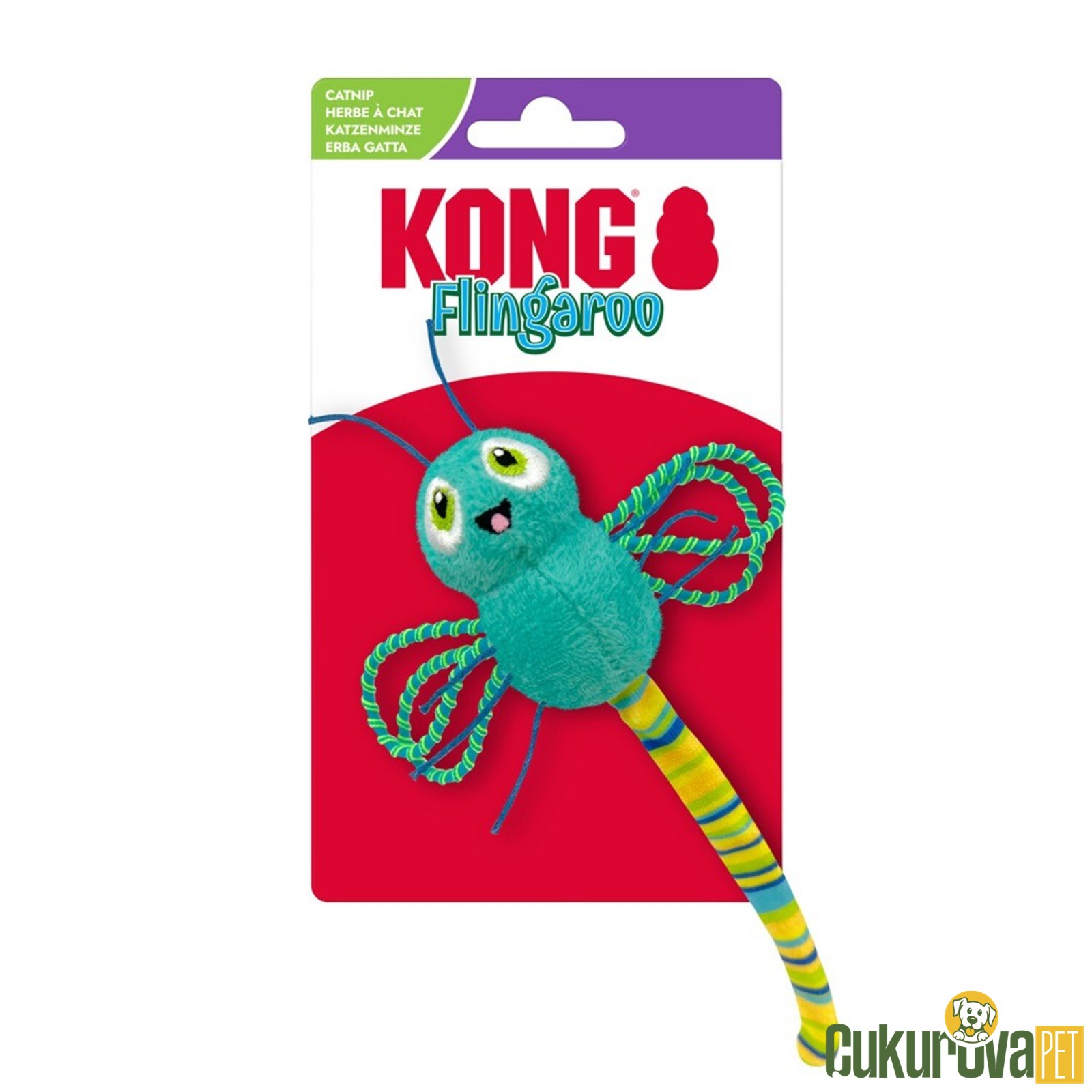 Kong Flingaroo Catnipli Peluş Kedi Oyuncağı 21 x 12 Cm