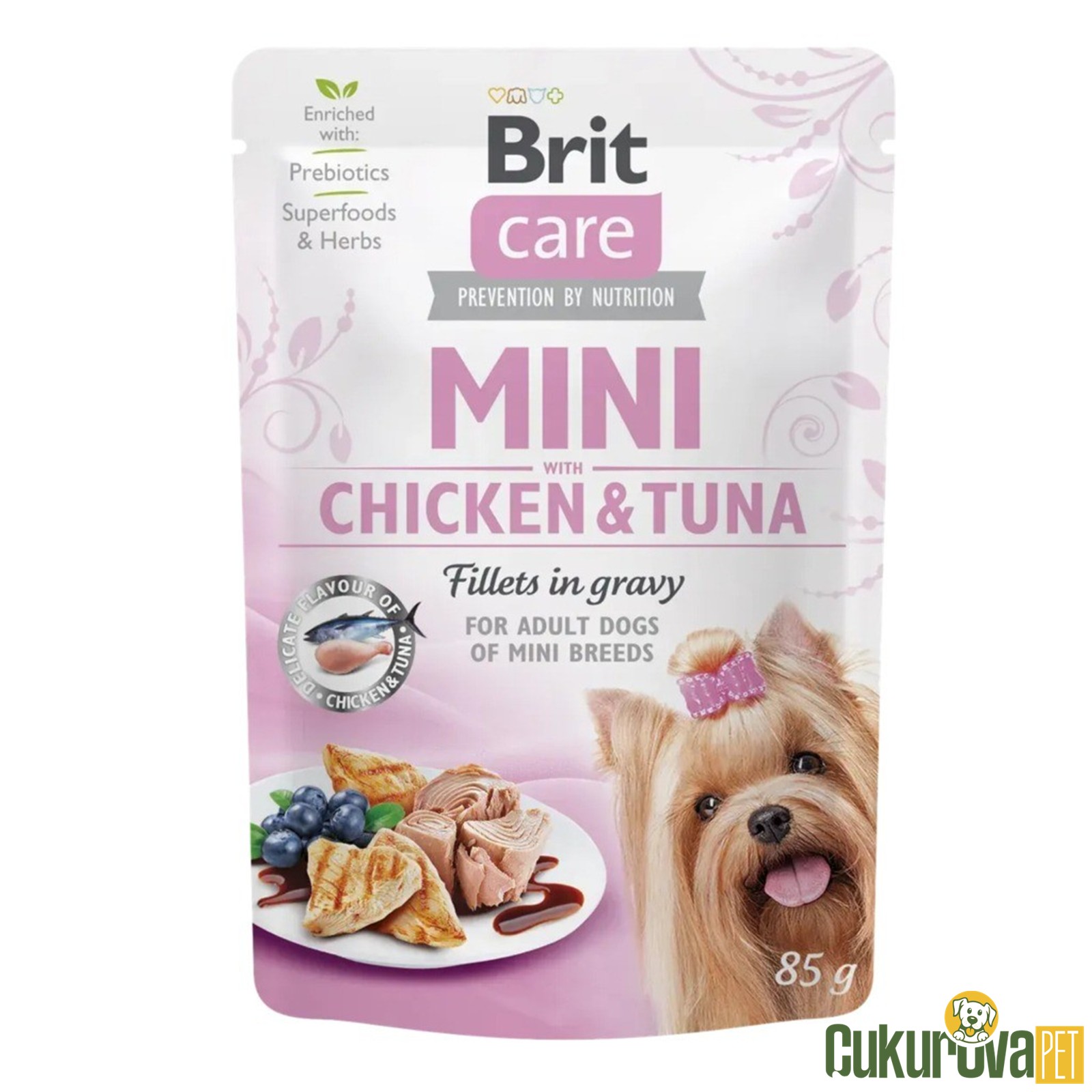 Brit Care Mini Tavuklu ve Ton Balıklı Soslu Yetişkin Köpek Yaş Maması 85 Gr