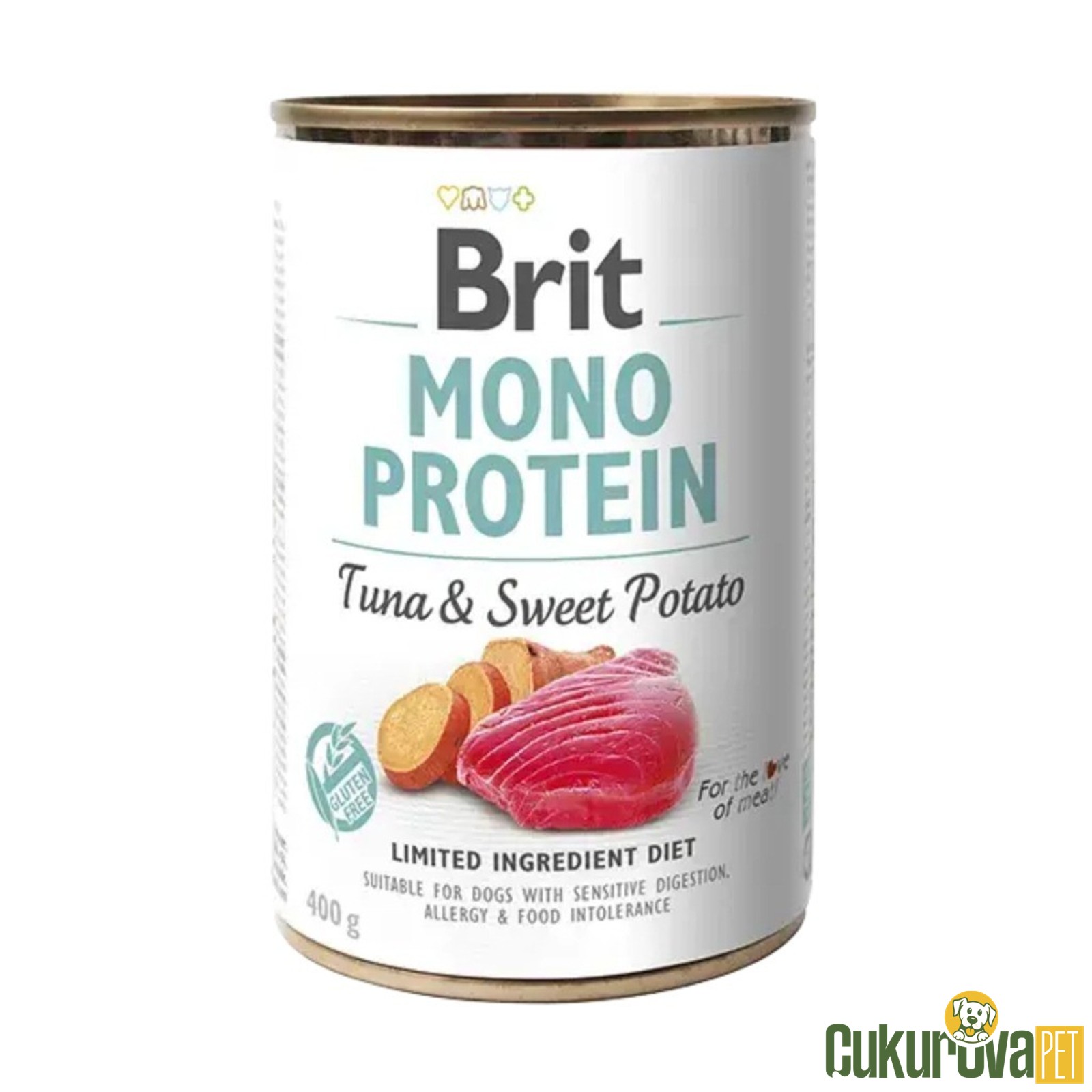 Brit Care Mono Protein Ton Balıklı ve Tatlı Patatesli Yetişkin Köpek Yaş Maması 400 Gr